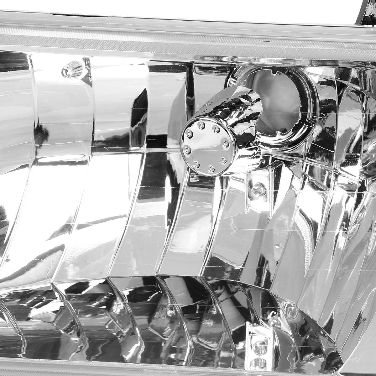 DNA MOTORING Chrome Amber Headlights Replacement for 92-96 F150/F250/F350/Bronco, Model HL-OH-F15092-6P-CH-AM
