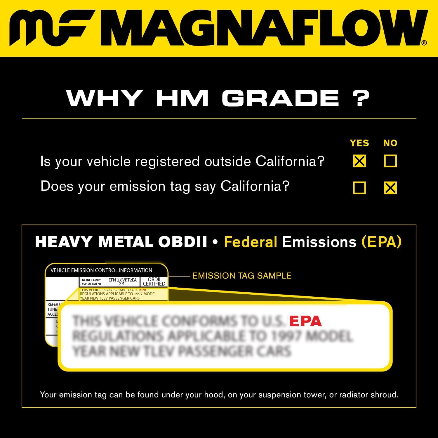 Magnaflow 99306Hm Hm Grade Universal Catalytic Converter, 2.5'' Inlet/Outlet (Epa Compliant)