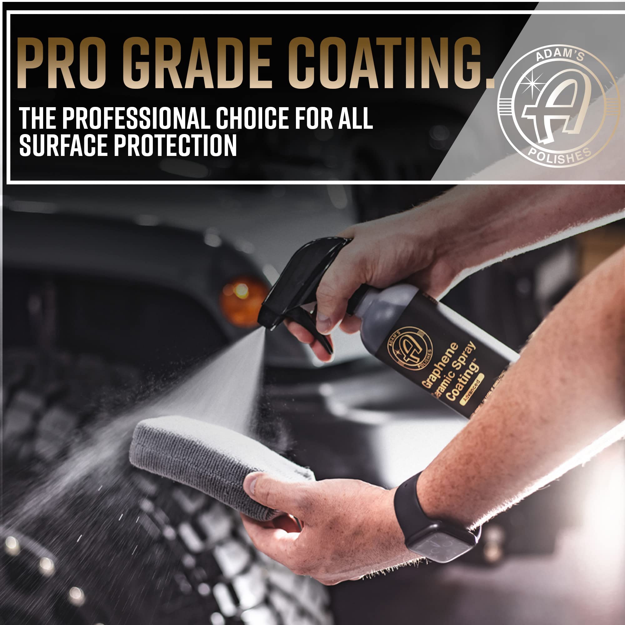 Adam's Polishes Graphene Ceramic Spray Coating Kit - 5 Piece Set, 18+ Month Protection, Extreme Gloss for Cars, Boats, RVs & Motorcycles