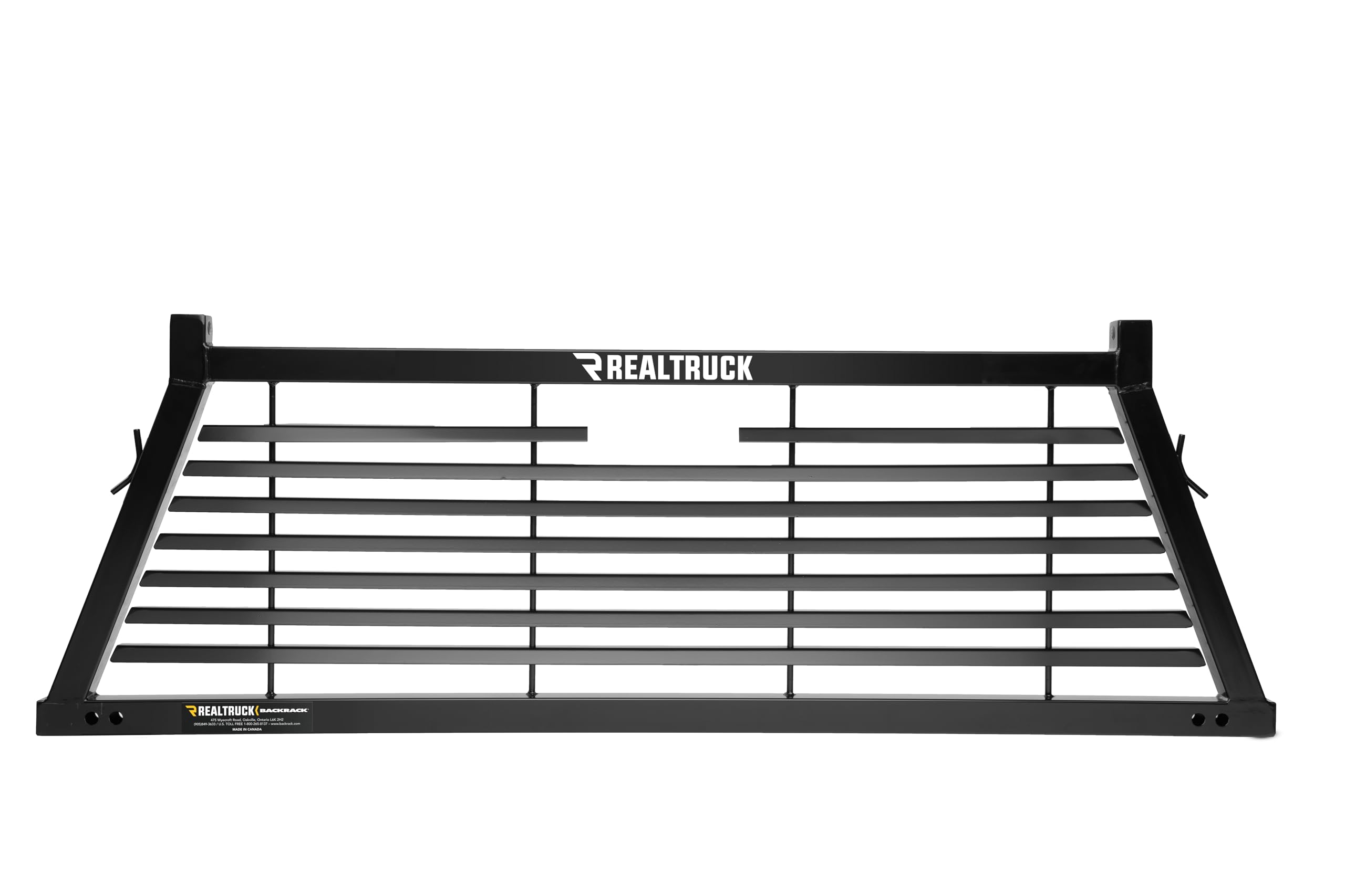 Realtruck Backrack Louvered Rack Frame Only | Black, No Drill | 12700 | Fits 1999-2025 Ford F-250/F-350/F-450