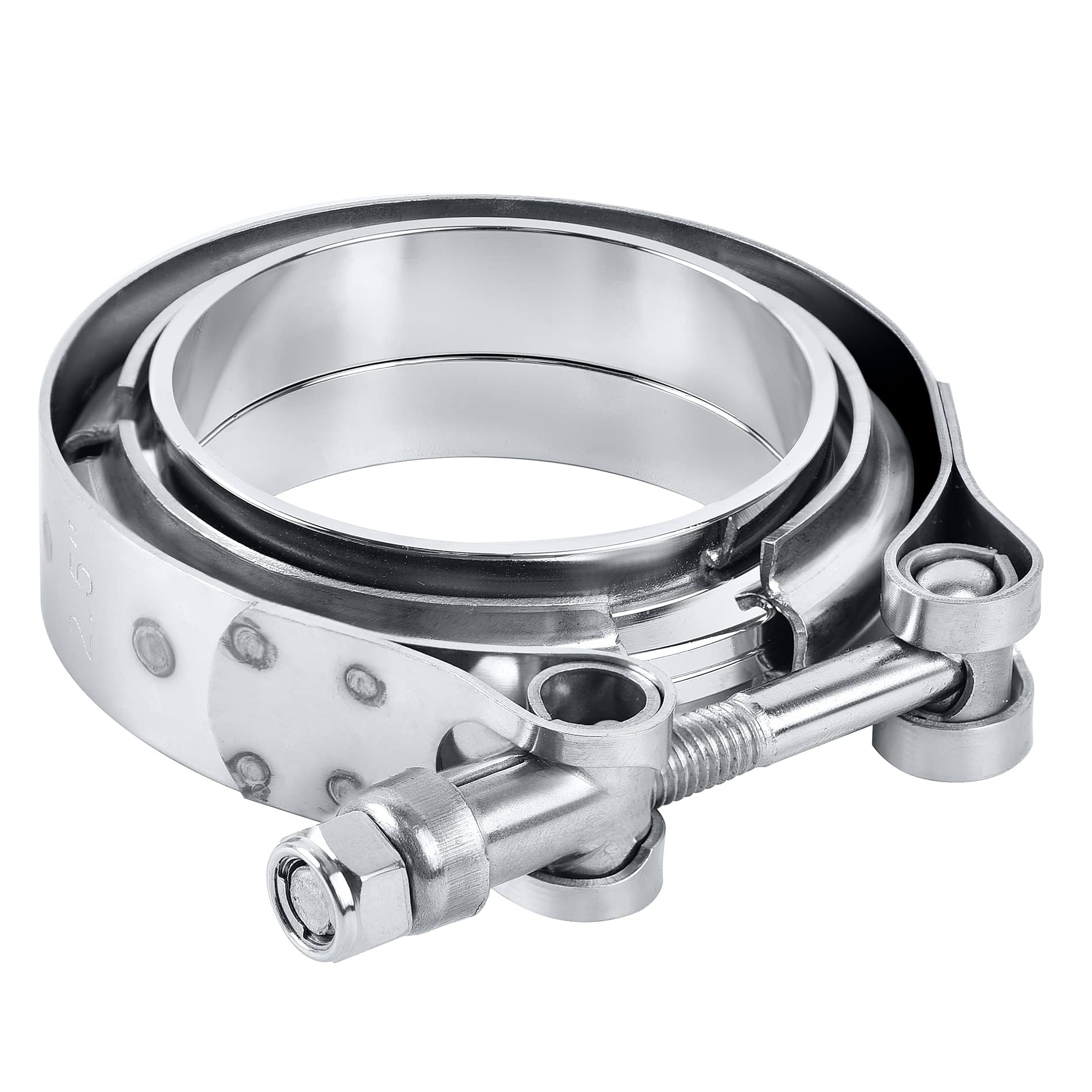 Evil Energy V Band Clamp With Flange Male Female Stainless Steel (4, 2.25'')