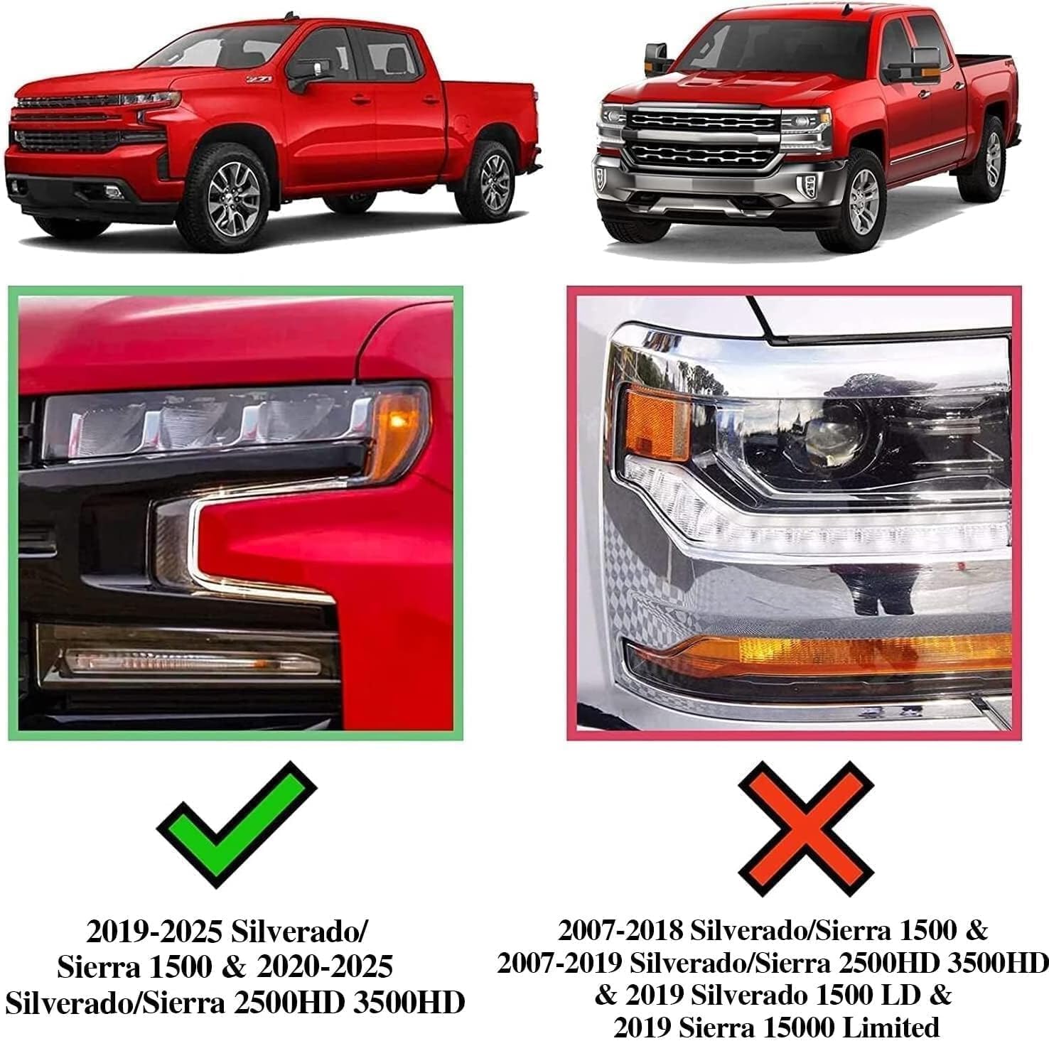 Comnova 4.5'' Running Boards Compatible With 2019-2025 Chevy Silverado/Gmc Sierra 1500 Crew Cab, 2020-2025 Silverado/Sierra 2500