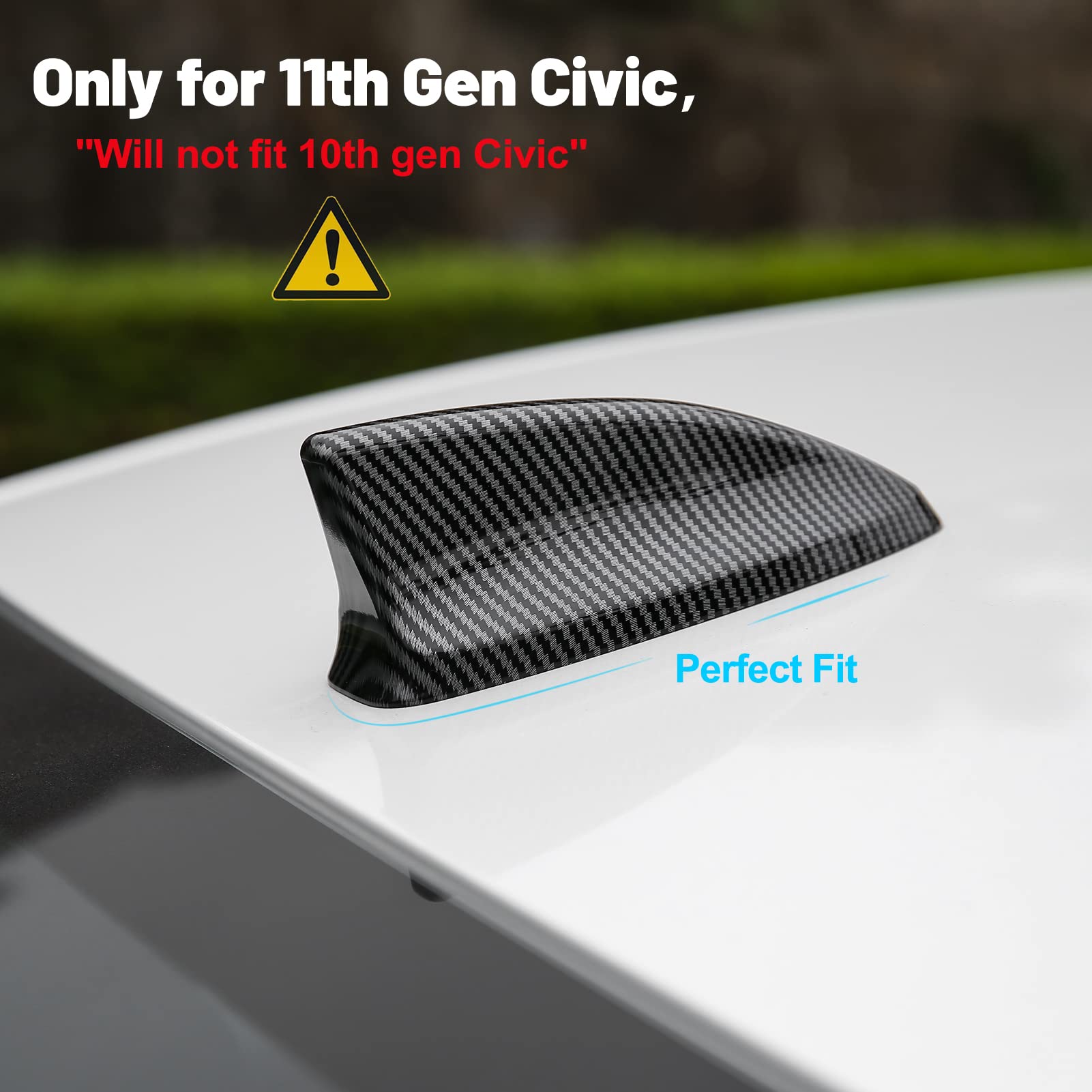 Thenice For 11Th Gen Civic Accessories Antenna Topper Car Shark Fin Cover Exterior Decoration Compatible With Honda Civic 2022 2