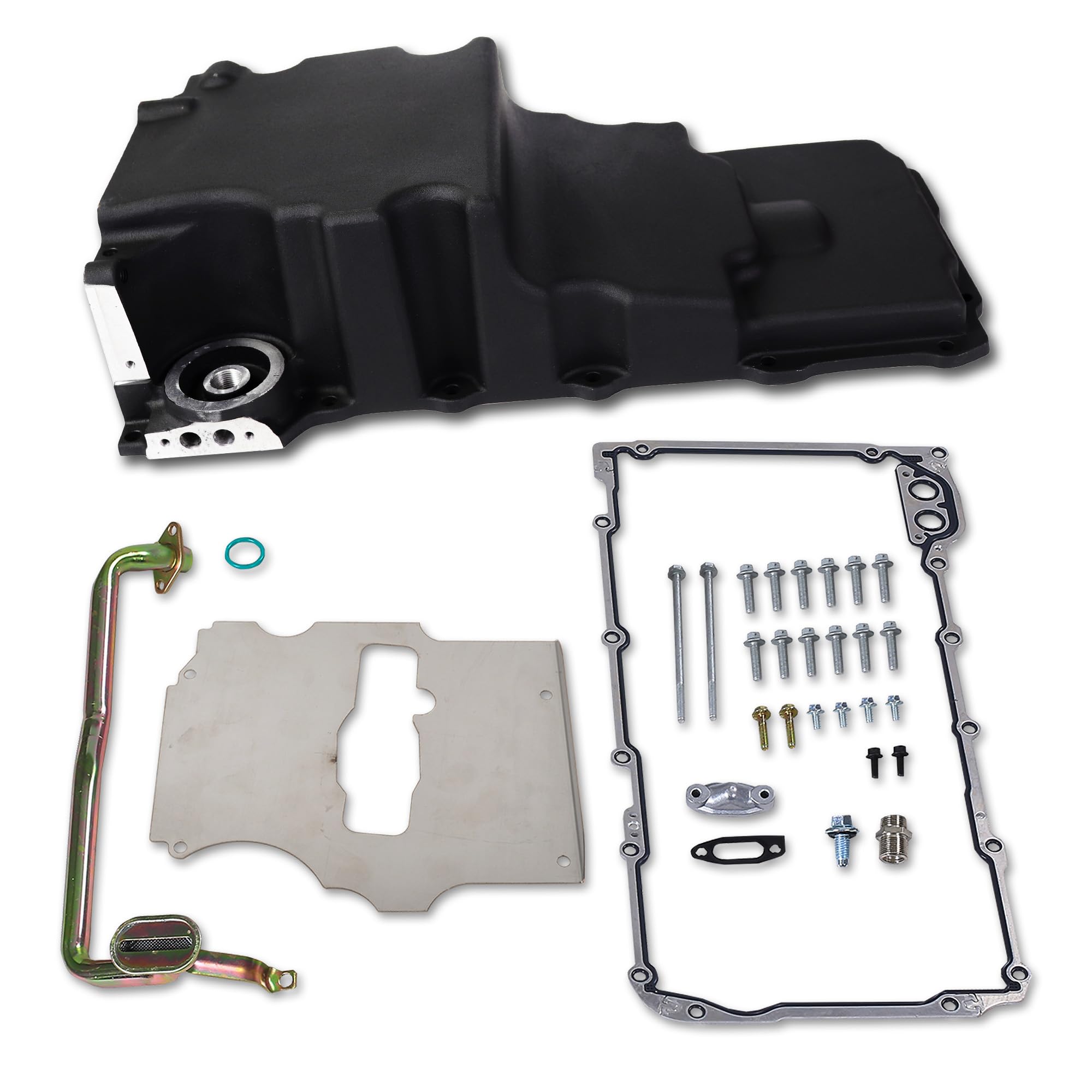 JGhyperX 302-2 81073 LS Swap Retrofit Engine Oil Pan Kit Aluminum Compatible with Chevy Ventura Omega Camaro Nova F-body G-body 