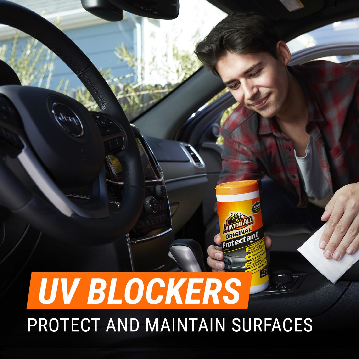 Armor All Interior Car Cleaning Wipes Kit, Disinfects, Protects, and Cleans Car Interiors, Includes Leather Care Wipes, Glass Wi