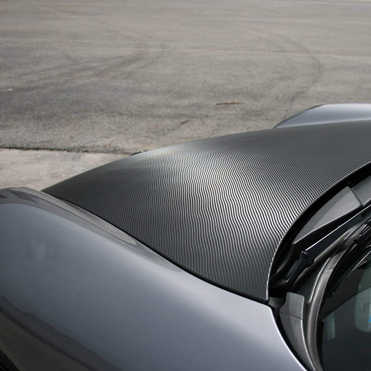 Lzlrun 3D Carbon Fiber Vinyl Wrap 1.5Ft X 5Ft - Outdoor Rated For Automotive Use Knife + Hand Tool