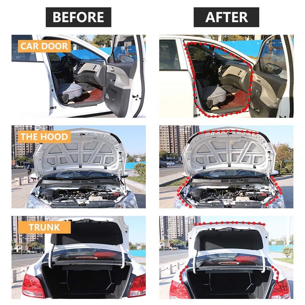 Car Door Seal Strip,Universal Car Truck Motor Rubber Seal Strip,Weatherstrip For Car Window Door Sunroofs Engine Cover Soundproo