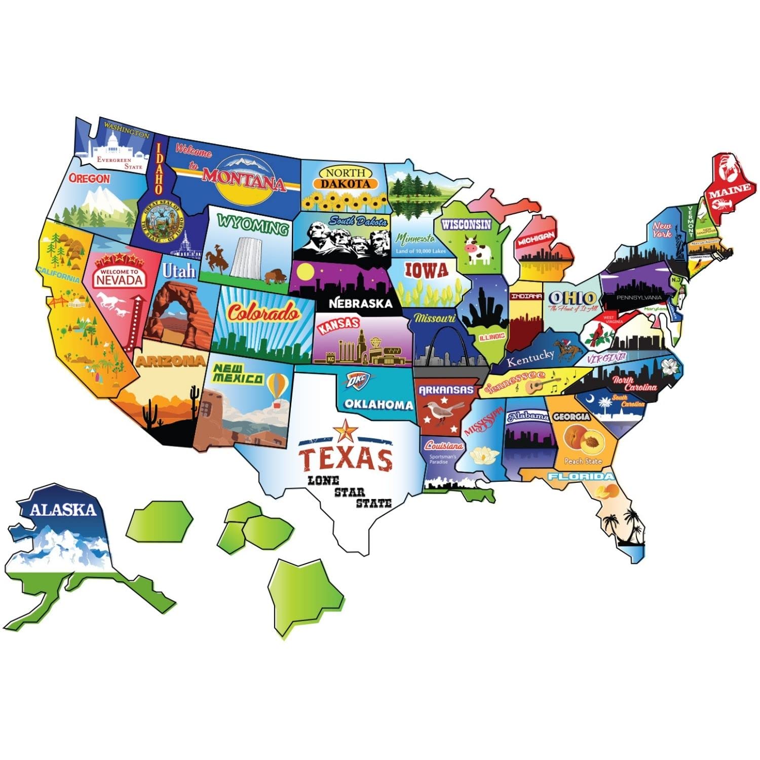 EverStrong Camper RV Decal Sticker  USA Map for MotorHome Trailer  Camper & RV Accessories  Track States Youve Traveled with