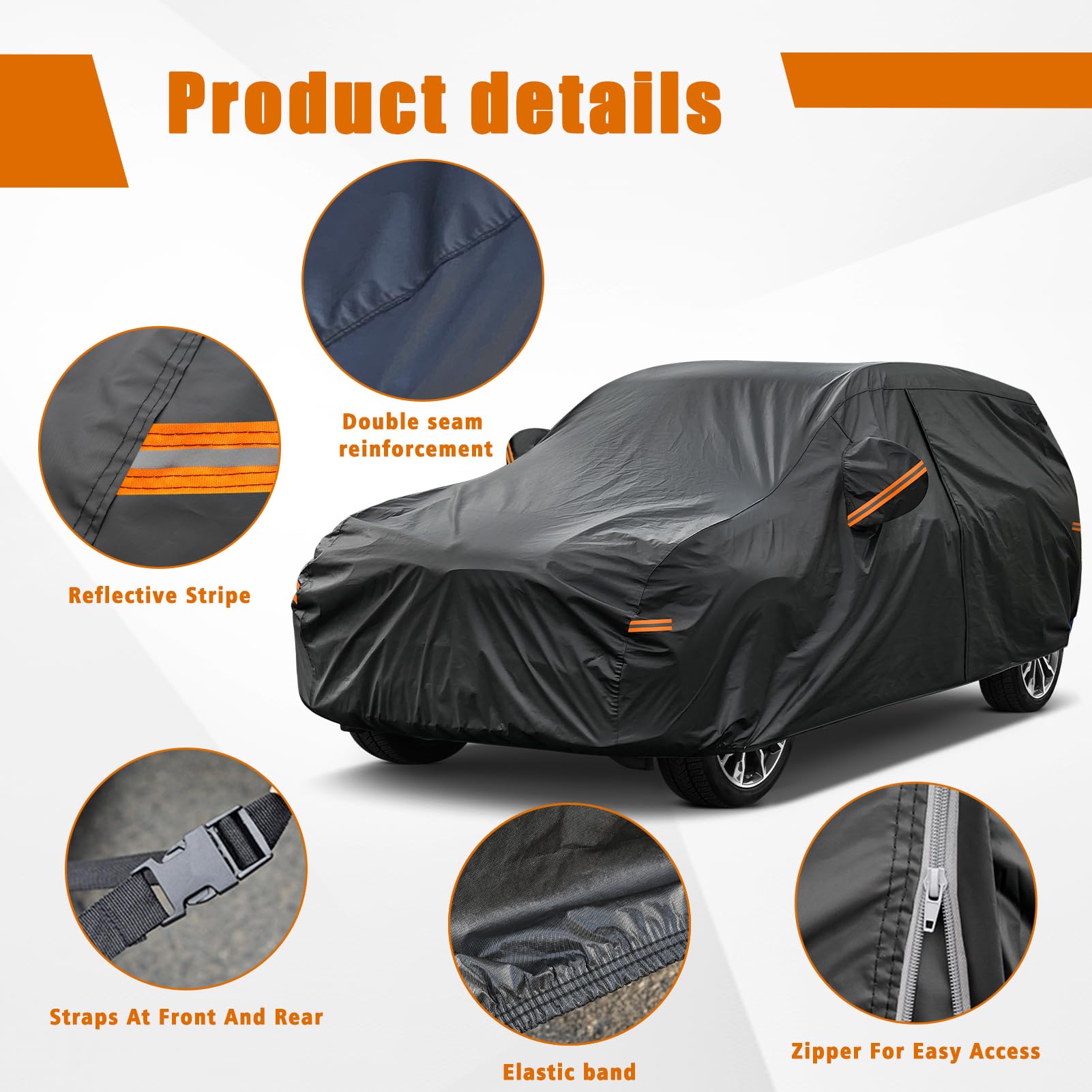 Kayme 7 Layers Suv Car Cover Custom Fit For Nissan Pathfinder (2005-2024) Waterproof All Weather For Automobiles, Outdoor Full C