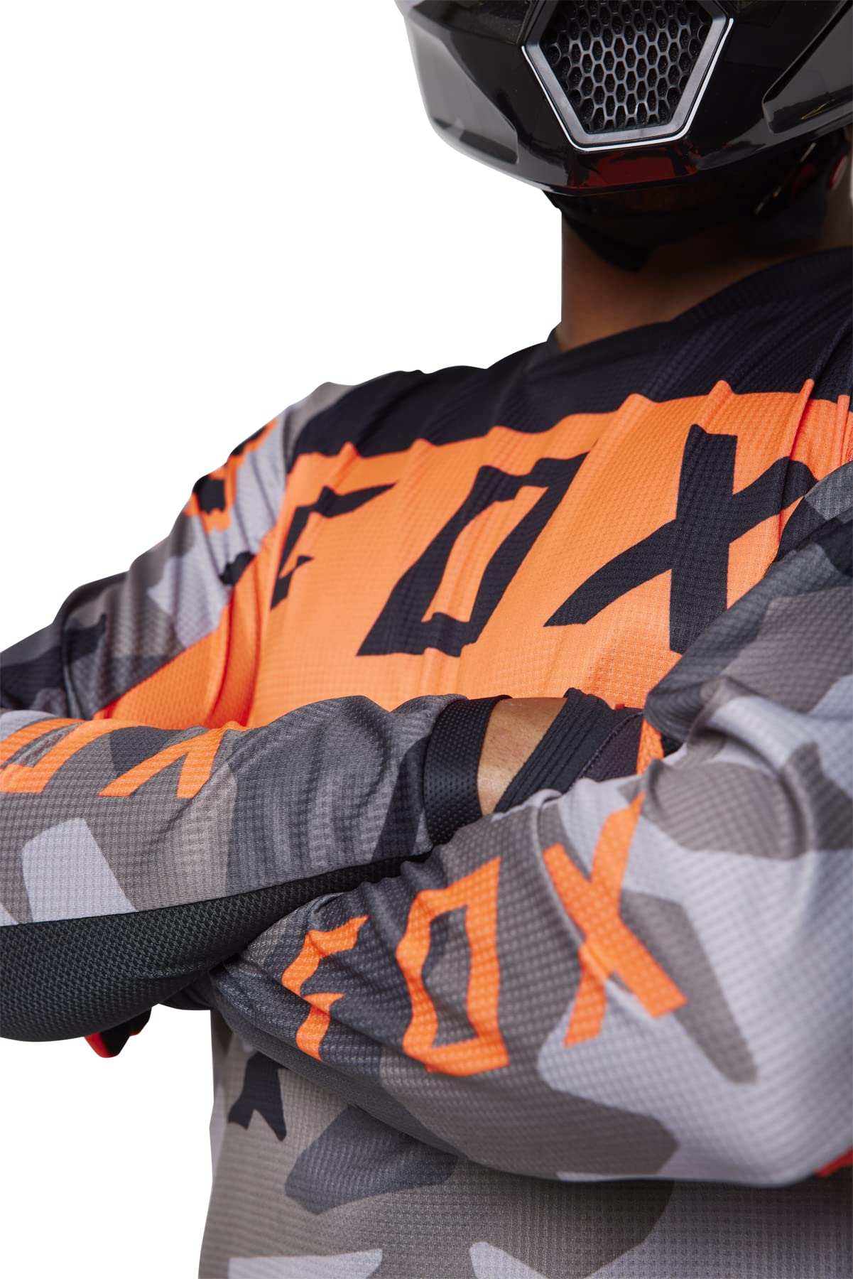 Fox Racing 180 BNKR Motocross Jersey - Small - Grey Camo - Polyester - Model 28827-033