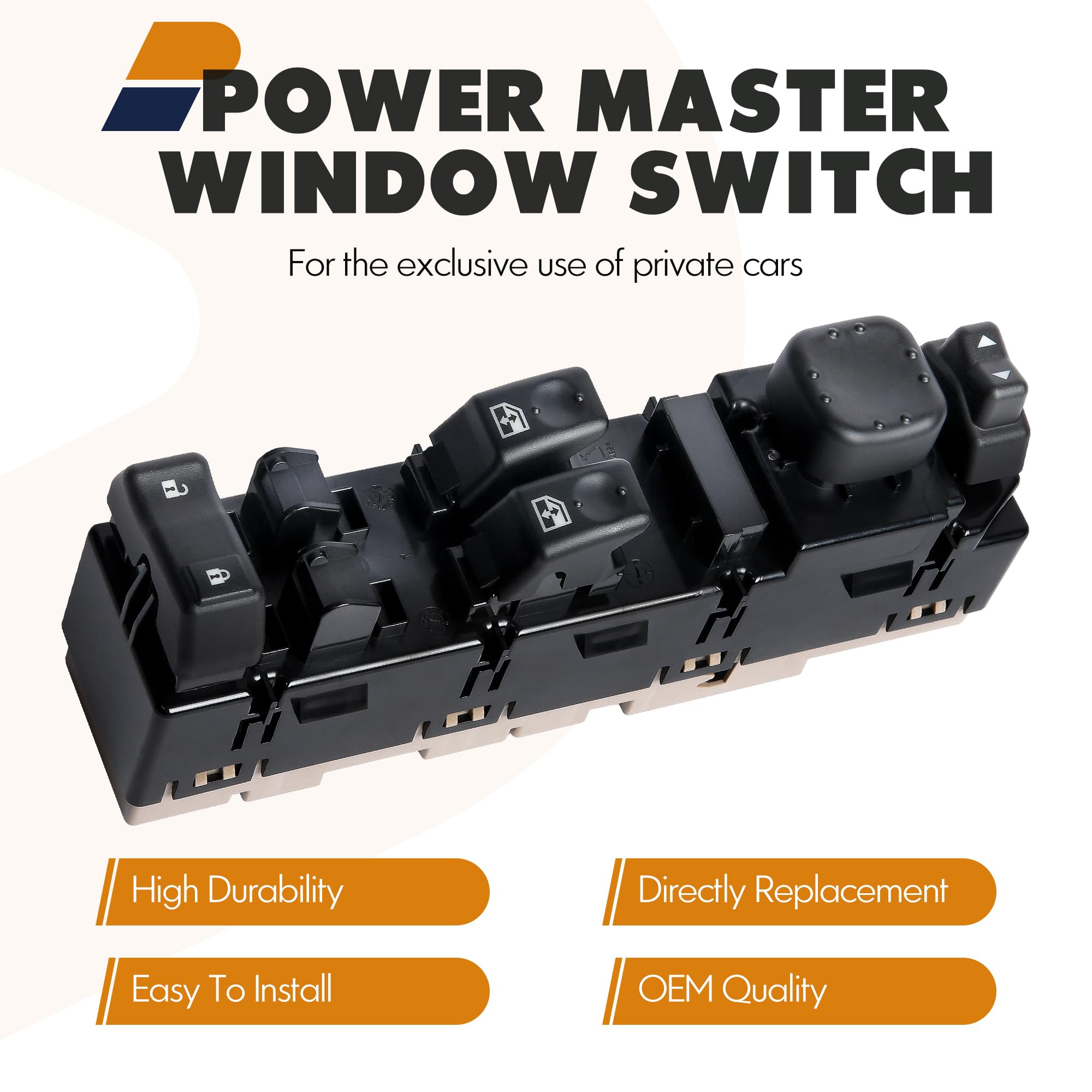 15883318 Front Driver Side Door Lock And Window Power Switch Fit For 2003-2007 Chevrolet Silverado, 2003-2007 Gmc Sierra, 920-02
