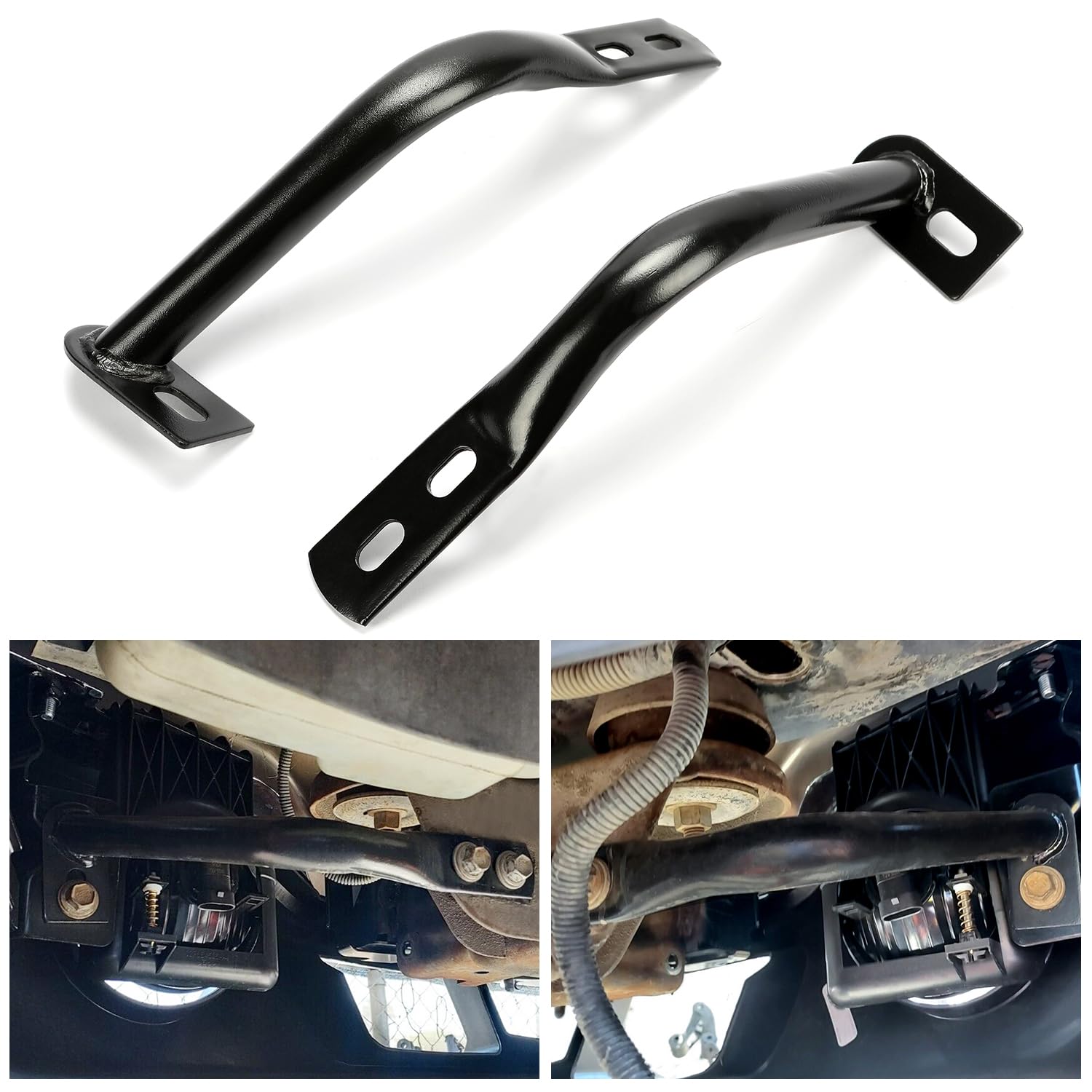 KUAFU Front LH & RH Bumper Bracket Compatible with 2003-2007 Chevy Silverado 1500 Avalanche & 2003-2007 GMC Sierra 1500 Replacem