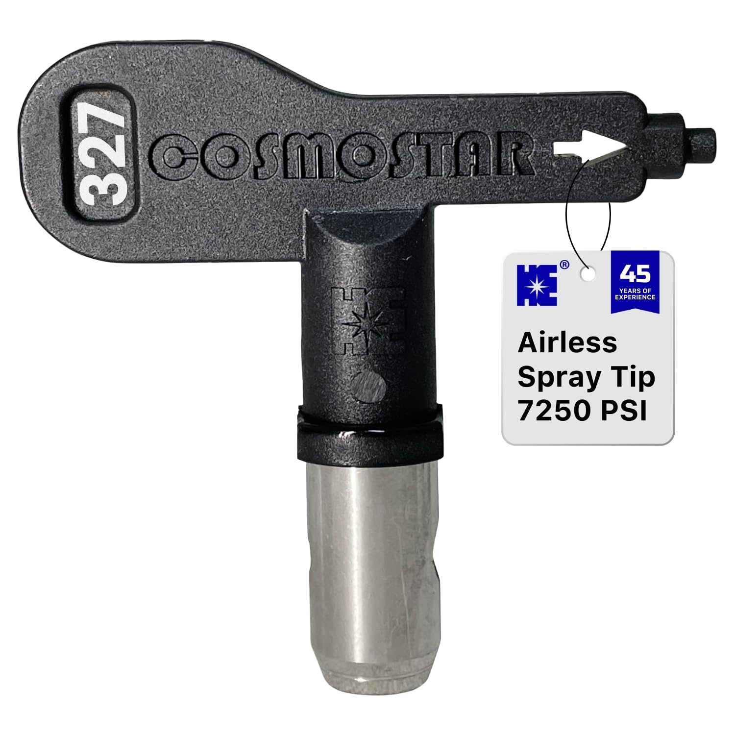 Cosmostar 327 Airless Paint Spray Tip - Reversible, Easy Clean, Compatible with RAC IV & TRU 327 Tip Guard