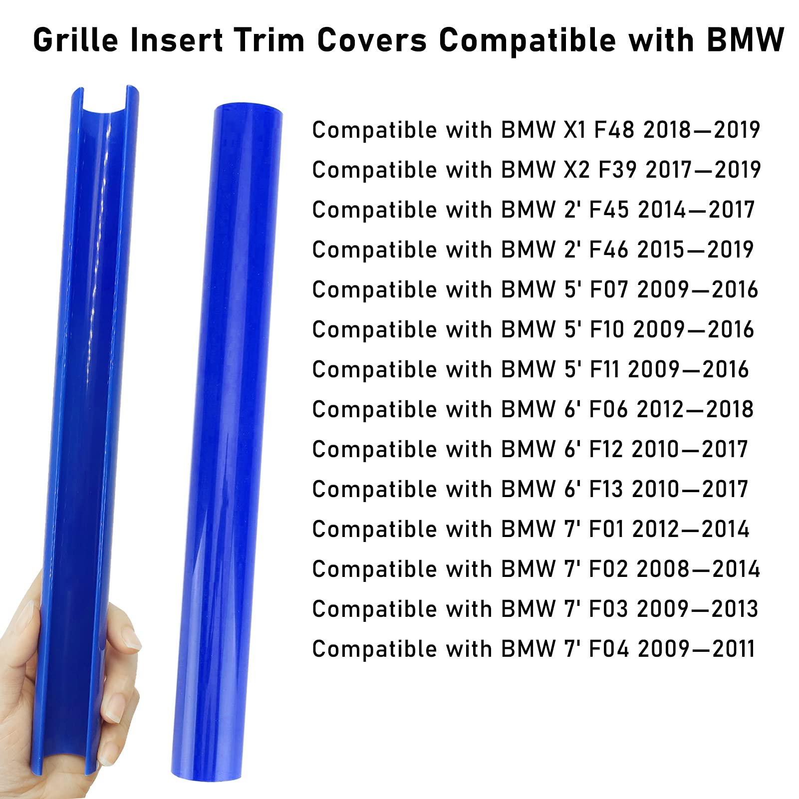Jaronx Compatible With Bmw Grill Inserts For 2 5 6 7 X1 X2 Series,F10 F11 F45 F12 F13 F01 F02 F48, Compatible With Bmw V Brace W