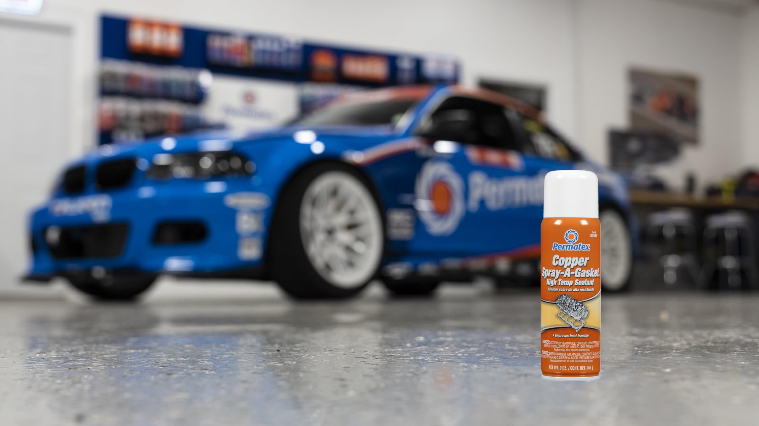 Permatex Copper Spray-A-Gasket Hi-Temp Adhesive Sealant, 9 oz Aerosol Can, Orange, Model 80697