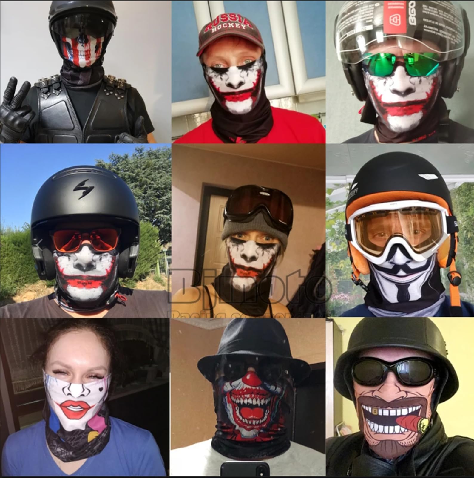 WYSUMMER Scarves Bandanas Skull Face Tube Headband, Gaiter Head Wrap Balaclava Magic Scarf Motorcycle Multi Function Headwear (f