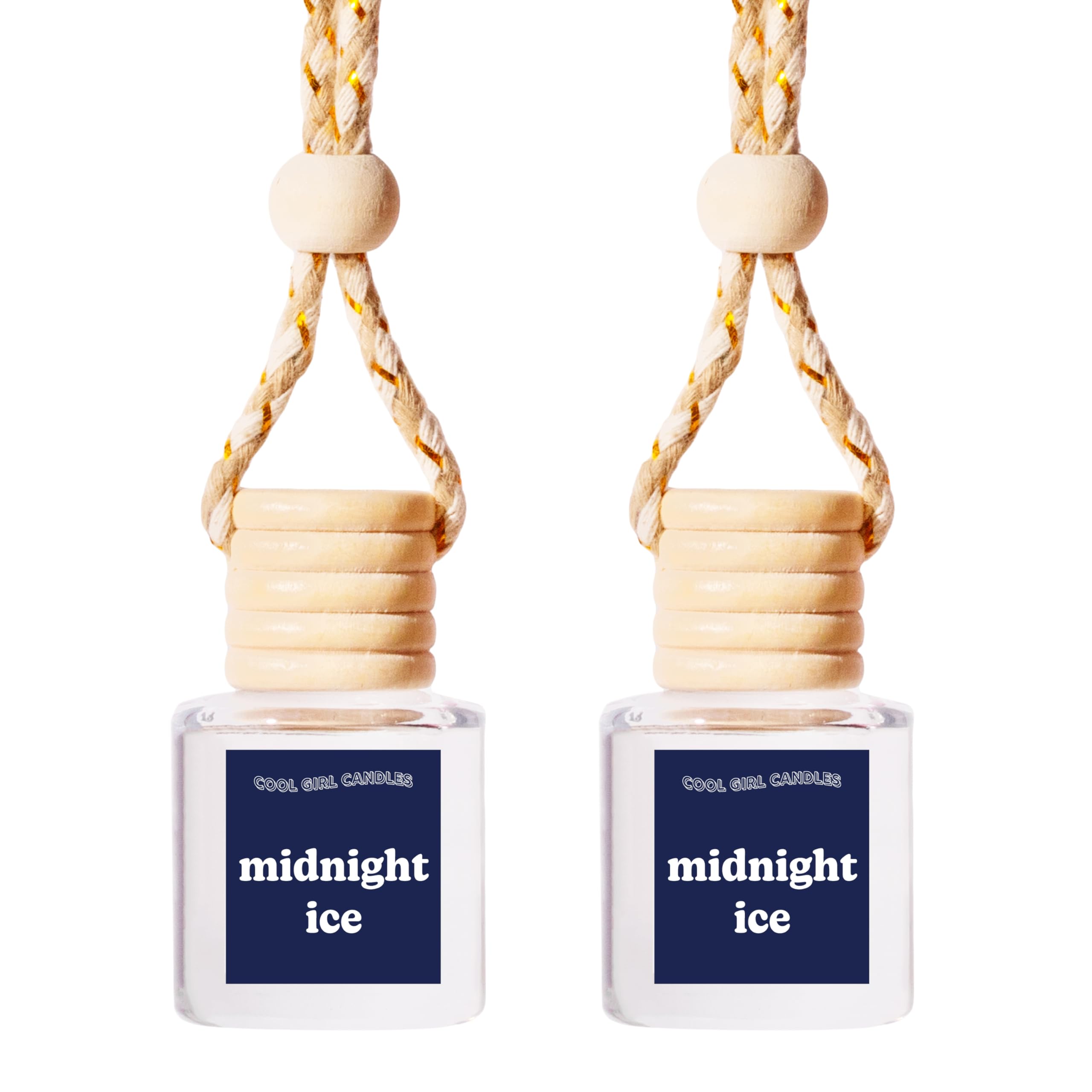 Cool Girl Candles Midnight Ice Car Air Hanging Fragrance Oil Diffuser Car Air Freshener Diffuser For Essential Oils, Scents Arom