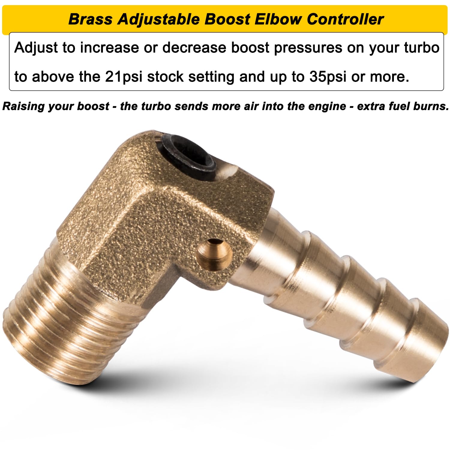 Camoo Adjustable Boost Elbow Controller & 2095 Rack Cap for Dodge Cummins 1994-1998, P7100 Injection Pumps, Aluminum