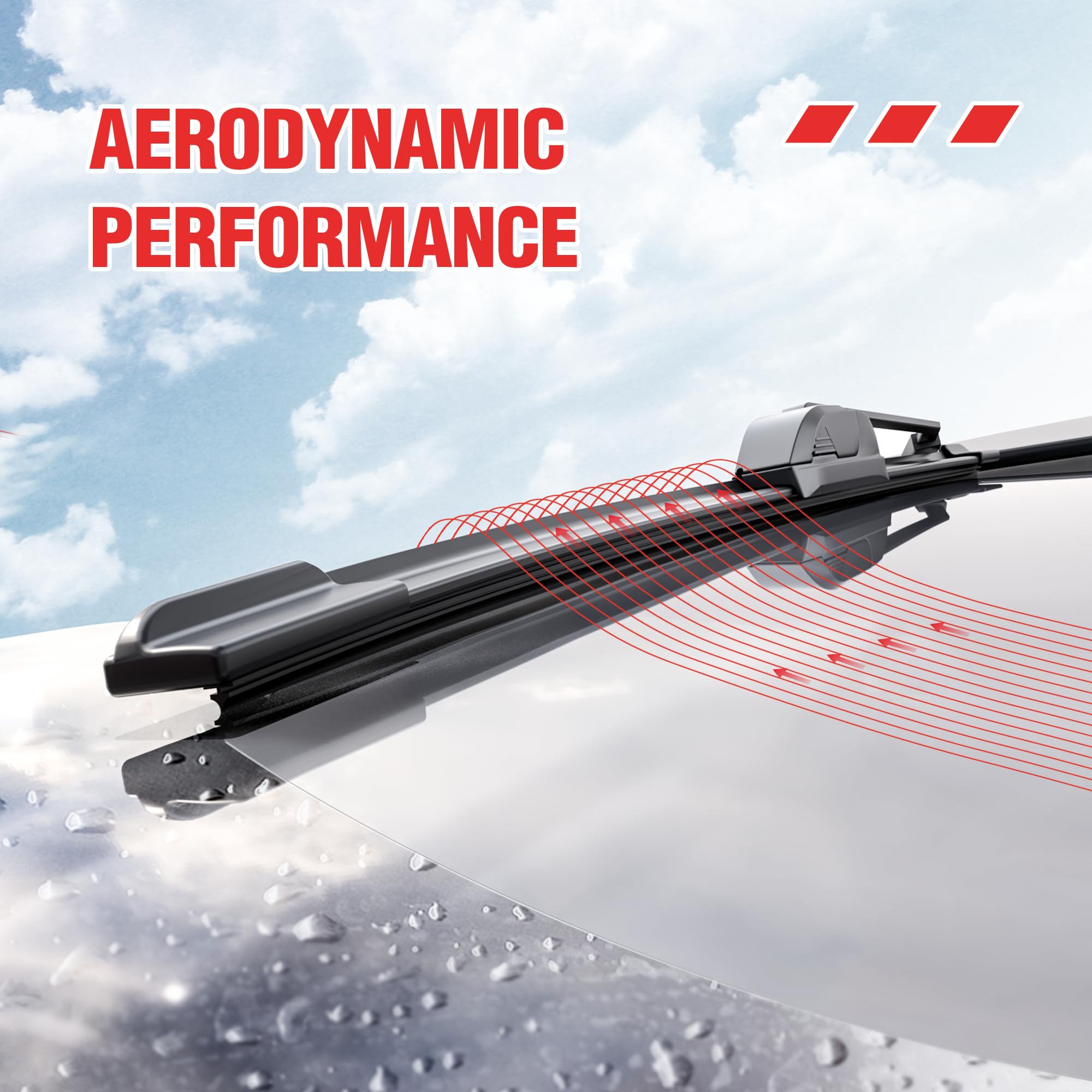 Berg Regen 28''/28''/15'' Silicone Windshield Wiper Blades Set Replacement For Ford Edge 2021 2020 2019 2018 2017 2016 2015 -Oem