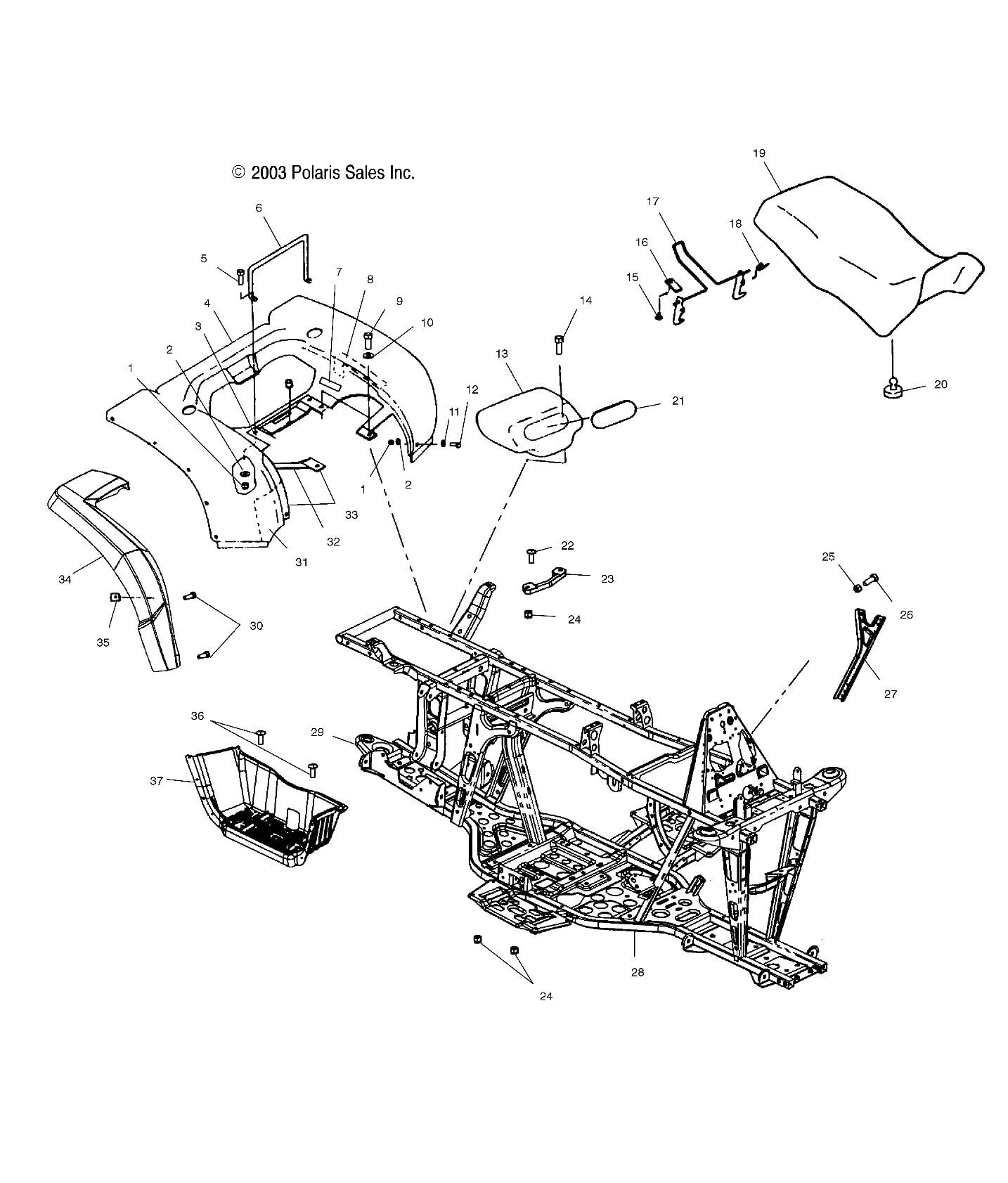 Polaris Atv Right Hand Service Nylon Footwell, Gloss Black, Genuine Oem Part 5433929-070, Qty 1