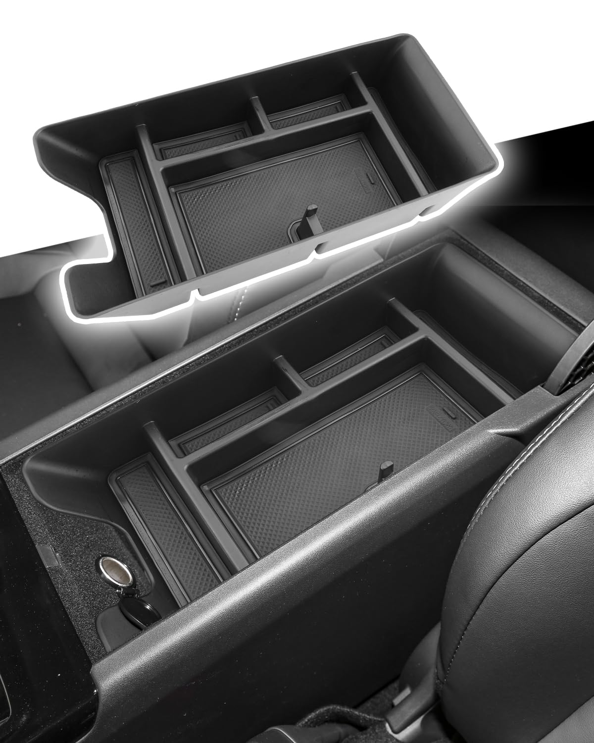 CDEFG for 2025 Toyota Camry Accessories Center Console Organizer Tray Camry 2025+ (LE, SE, XLE and XSE) Armrest Storage Middle C