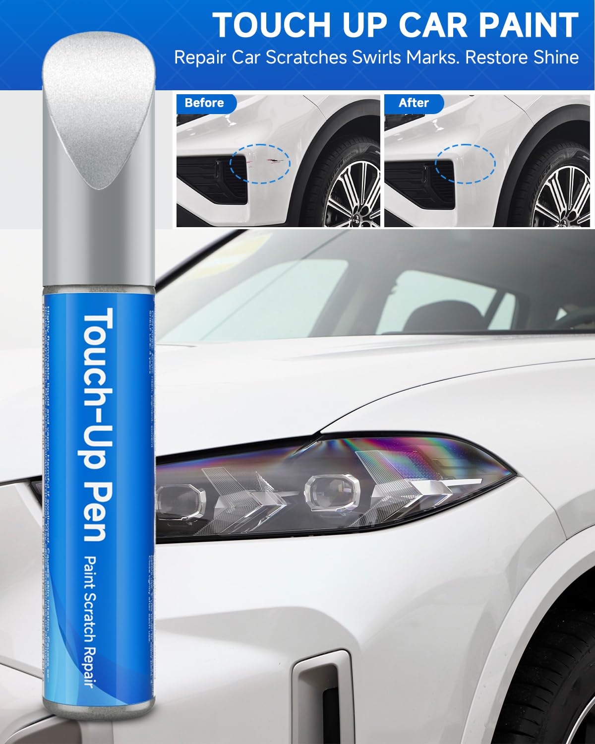 RSACET Deep Sea Blue(B2R) Touch Up Paint Compatible with Kia Exact Match Touch Up Paint Car Scratch Repair