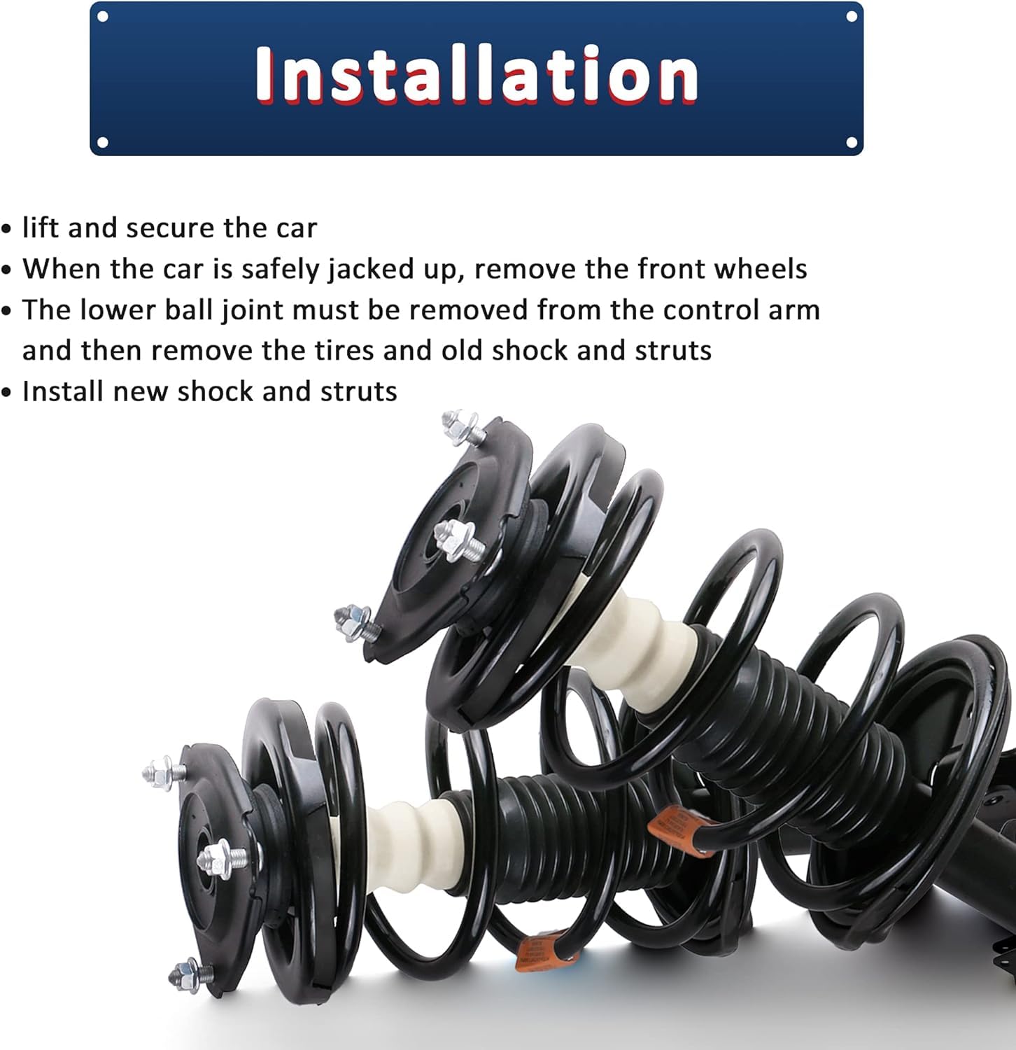 MOSTPLUS Complete Strut Assemblies Set of 4 for Toyota Camry 1997-2001 4 Cylinder Engines