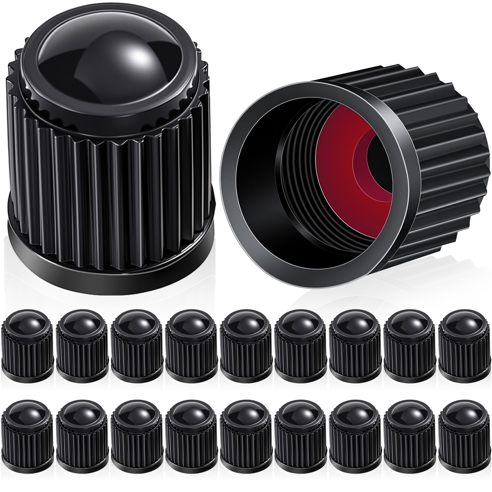 Outus 800 Pcs Tire Valve Stem Caps Car Tire Caps Plastic Universal Black Valve Stem Covers for Bike Bicycle Cars SUV Trucks Moto