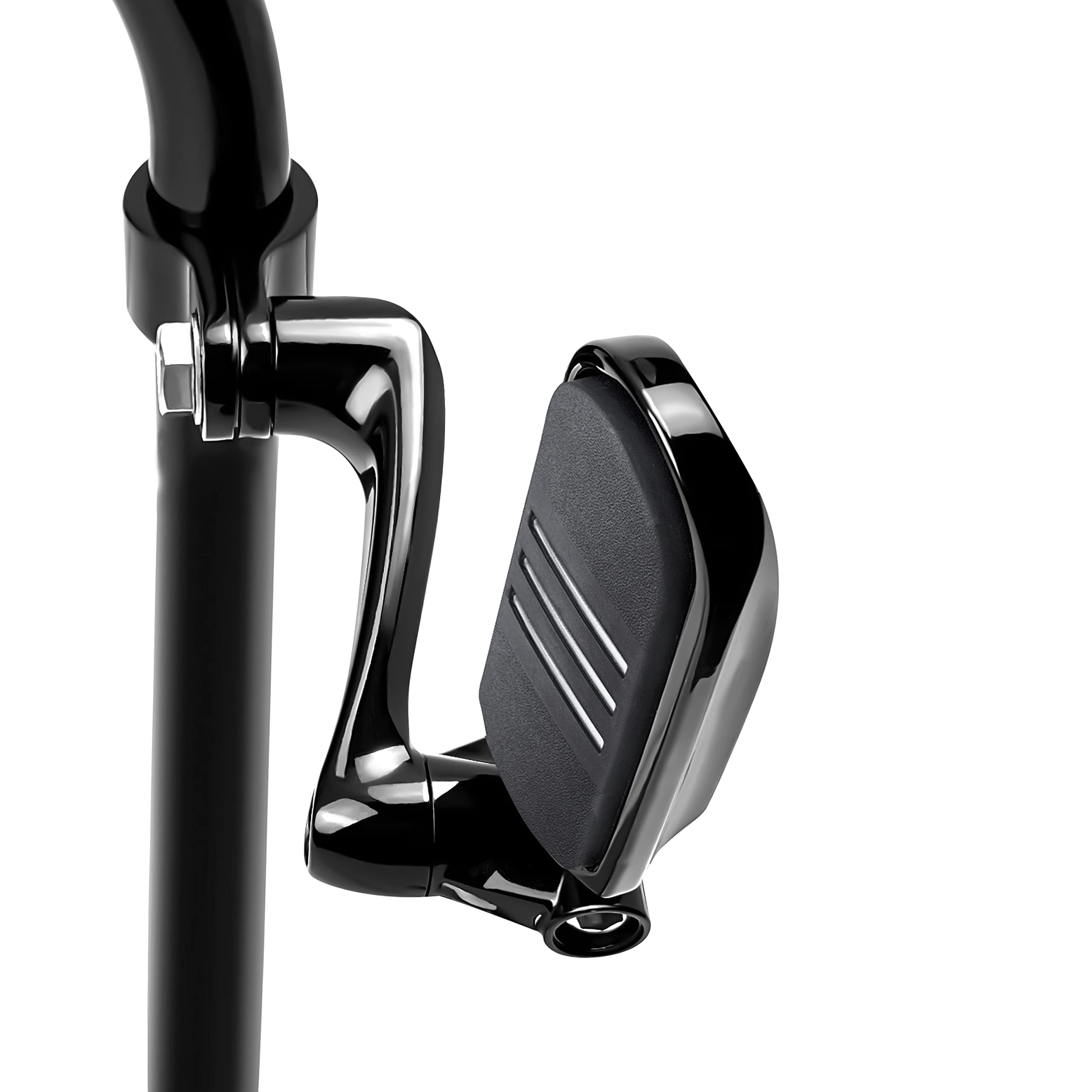 Yenhur 1.25'' Highway Pegs Kit,Gloss Black Finsh,Strength Steel Clamps,Extension Arms And Streamliner Pegs Fit For Harley Davids