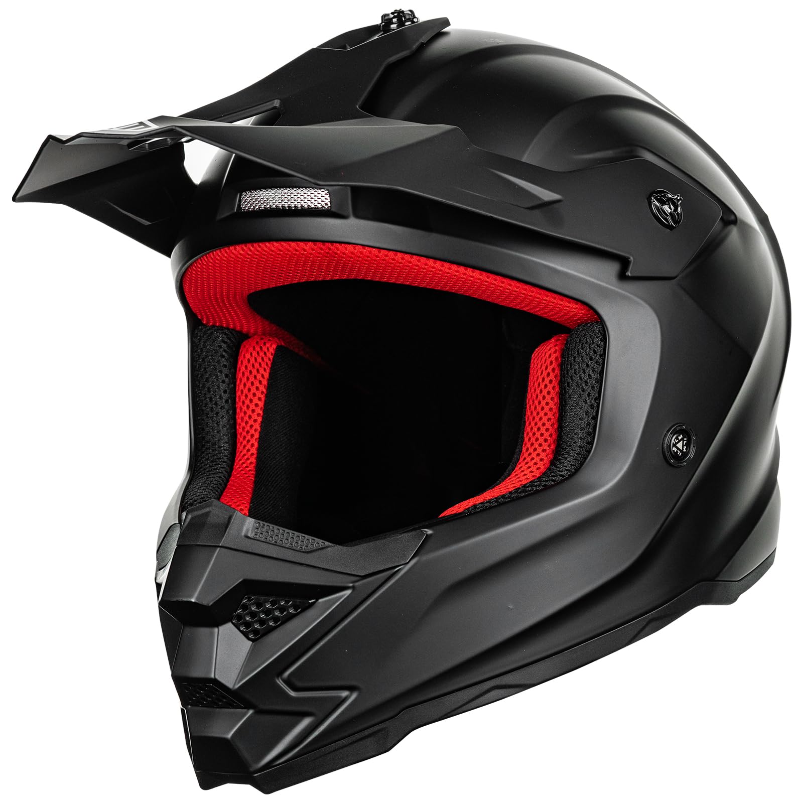 ILM Youth ATV Helmet - Kids Dirt Bike Helmet, Medium, Matte Black, Model Z705, ABS Material, DOT ECE Certified
