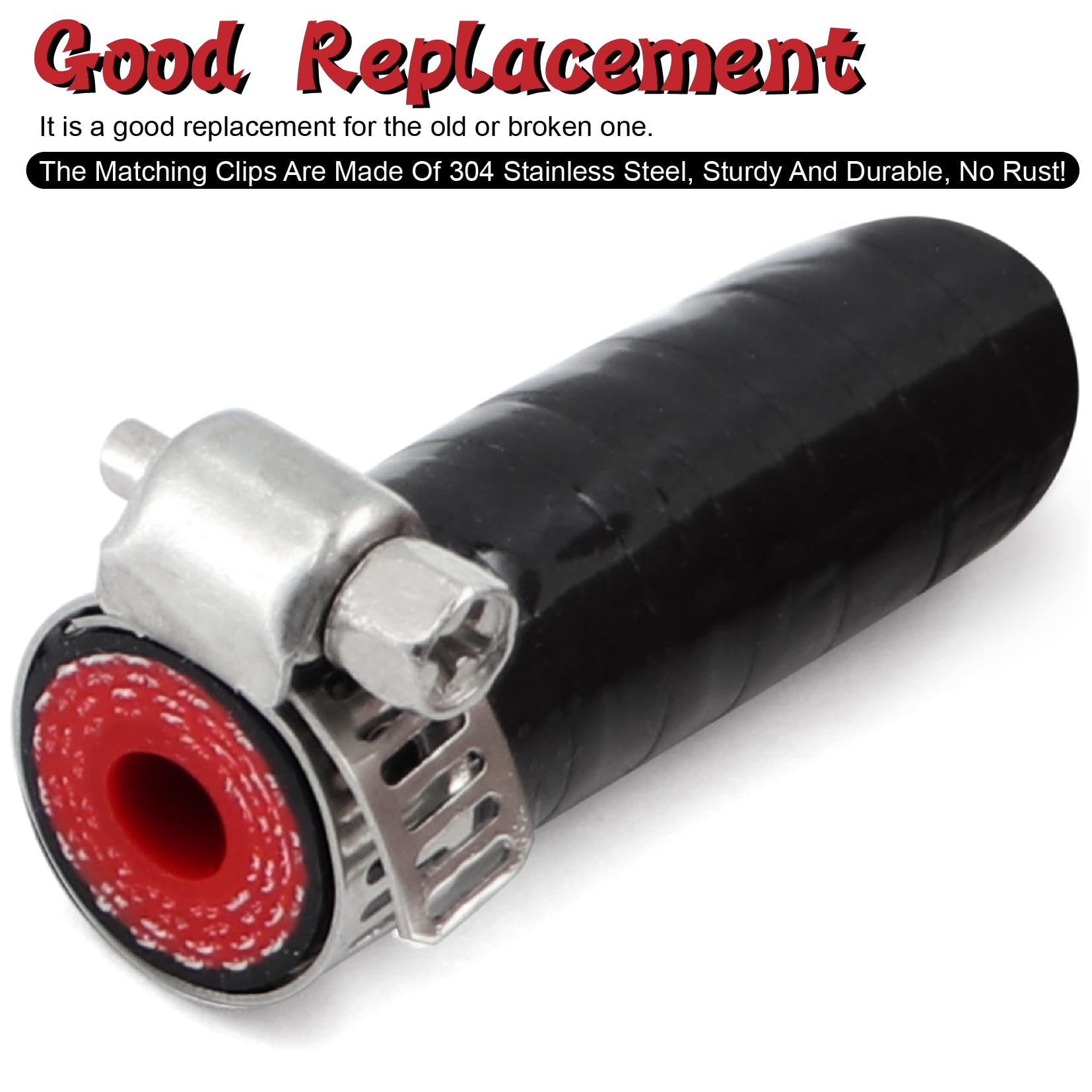 High Temperature 4-Ply Reinforced Silicone Hose Cap ID 1/4 Inch(6.5mm) Hose End Plug For Turbo Bypass Valve/Vacuum/Fix Leak/Thro
