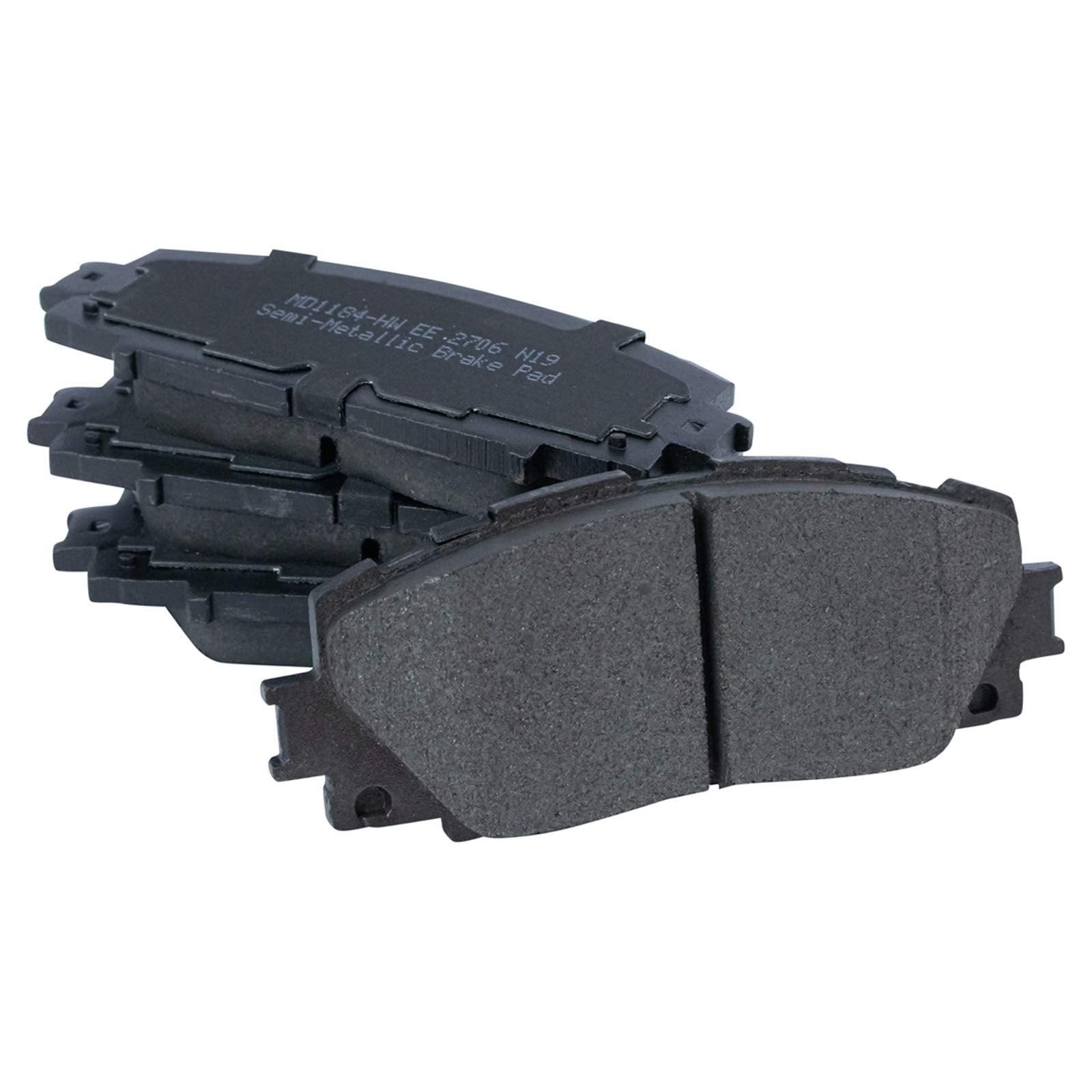 Trq Front Brake Pad & Rotor Kit Brake Pads Brake Rotor Semi-Metallic Compatible With 2013 Scion Iq 2012-2019 Toyota Prius C 2007