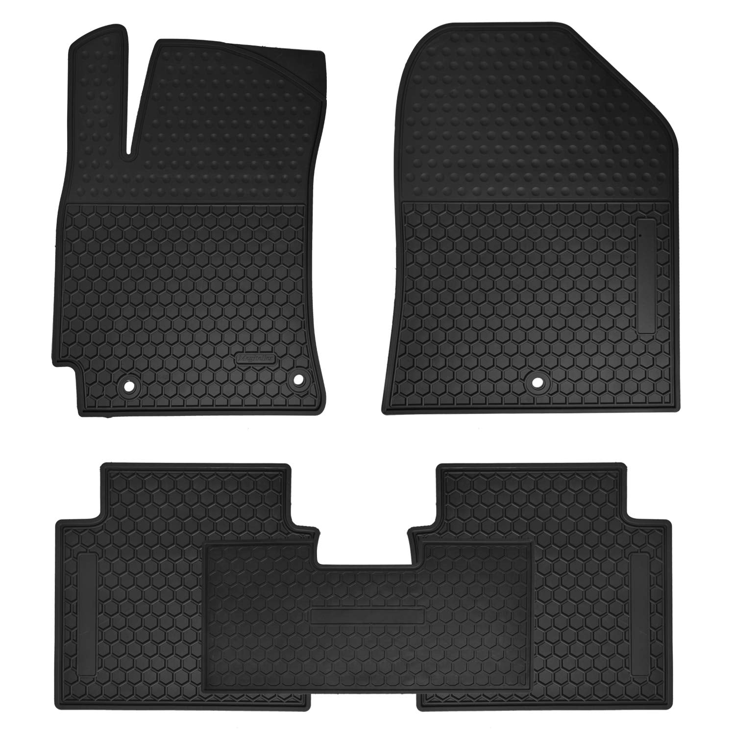 Megiteller Car Floor Mats Custom Fit for Hyundai Elantra 2020 2019 2018 2017 Odorless Washable Heavy Duty Rubber (All Weather) F