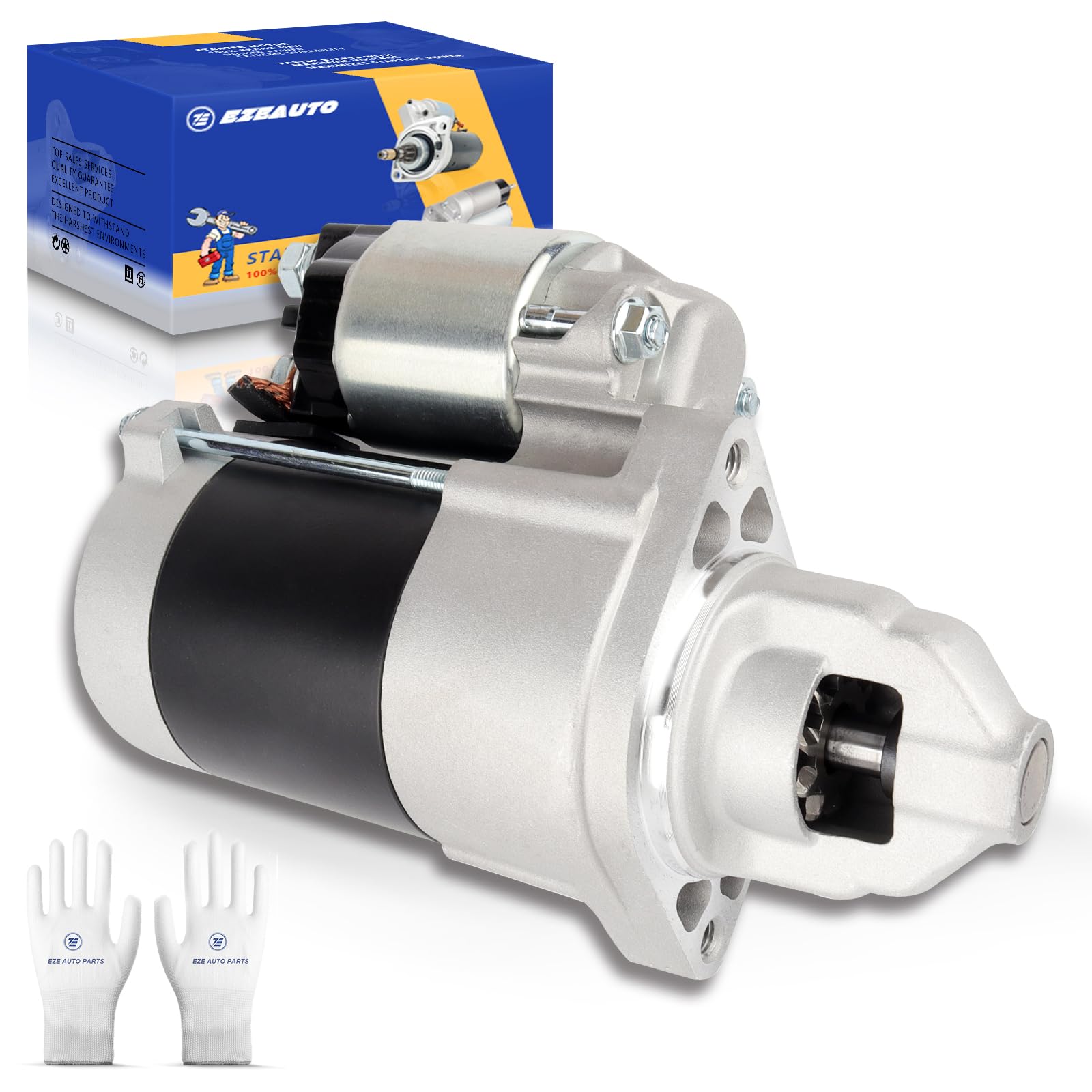 Ezexpreze 19169 New Starter Motor Replacement for Kawasaki FX730V FX691V FX600V FX651V FX541V FX481V, John Deere 636M 652R 648R 