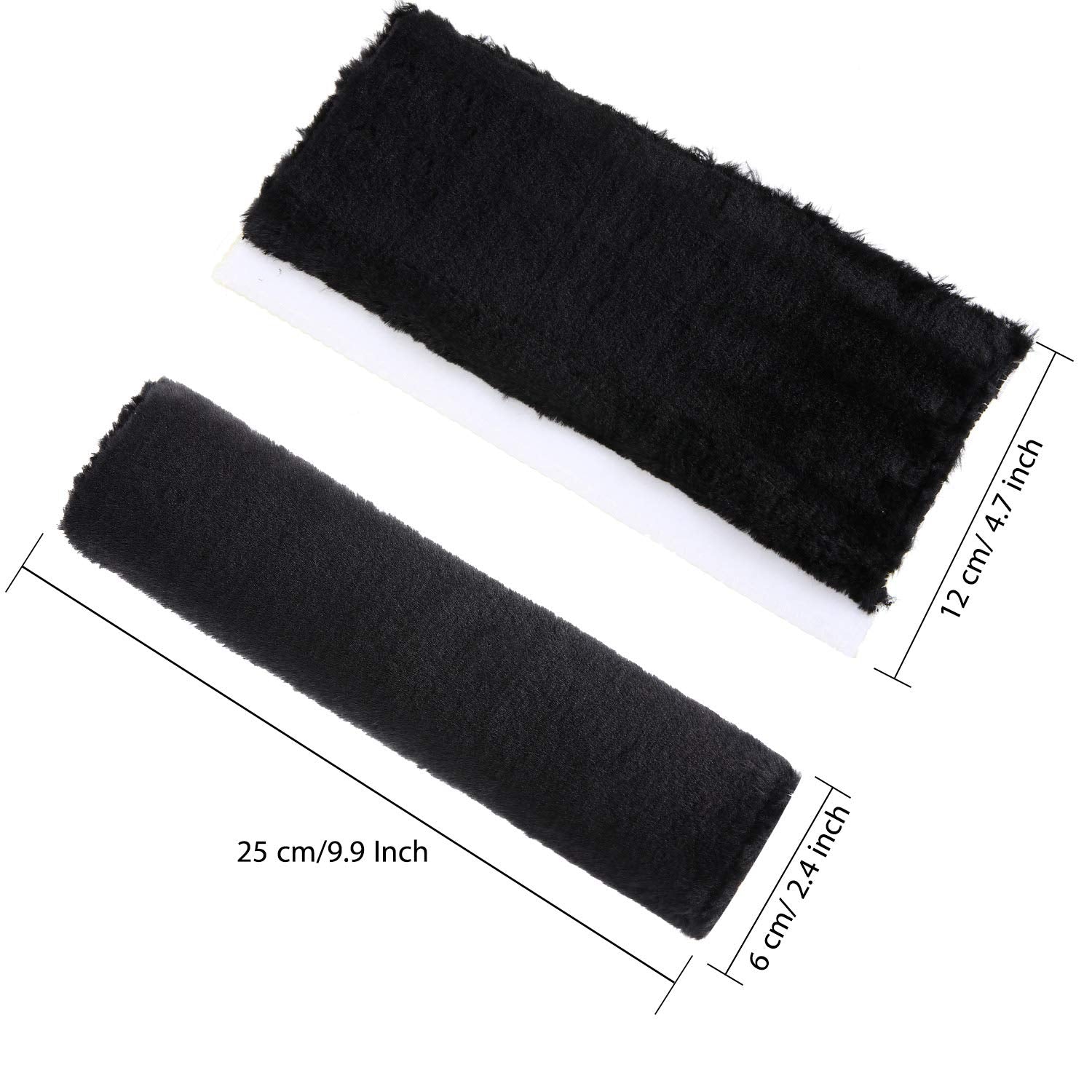 4 Pack Faux Sheepskin Car Seat Belt Pads Seatbelt Protector Soft Comfort Seat Belt Shoulder Strap Covers Harness Pads Guard Neck
