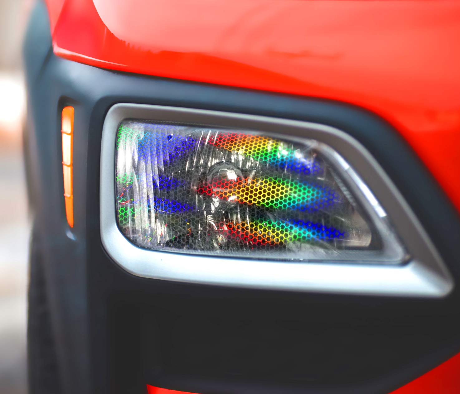 VViViD Bio HEX+ Air-Tint Headlight Vinyl Roll, 17.9" x 60", Clear Large Pattern, Durable Vinyl Material