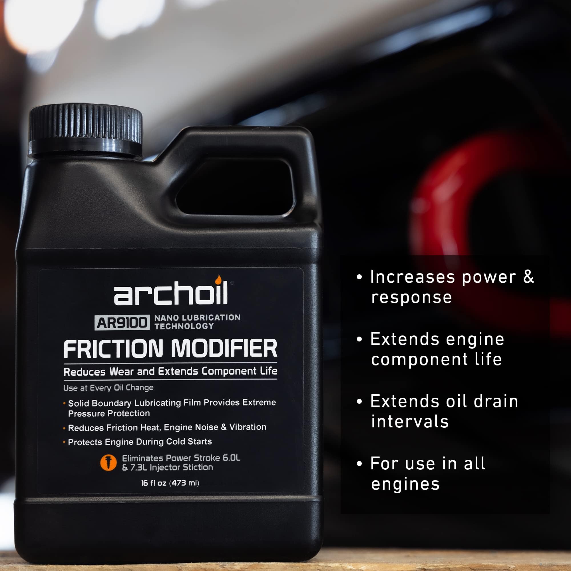 Archoil AR9100 Oil Additive for All Vehicles - 16oz, Enhances Cold Starts & Injector Performance