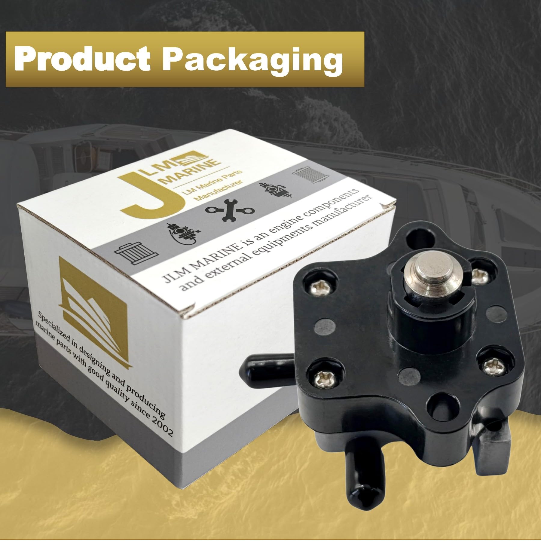 Jlm Marine 3H604000 Fuel Pump For Tohatsu Nissan 4 Stroke Mfs Nsf 4 5 6 8 9.8 Hp And Mercury Mariner 4 5 6 Hp Outboard Engines 3