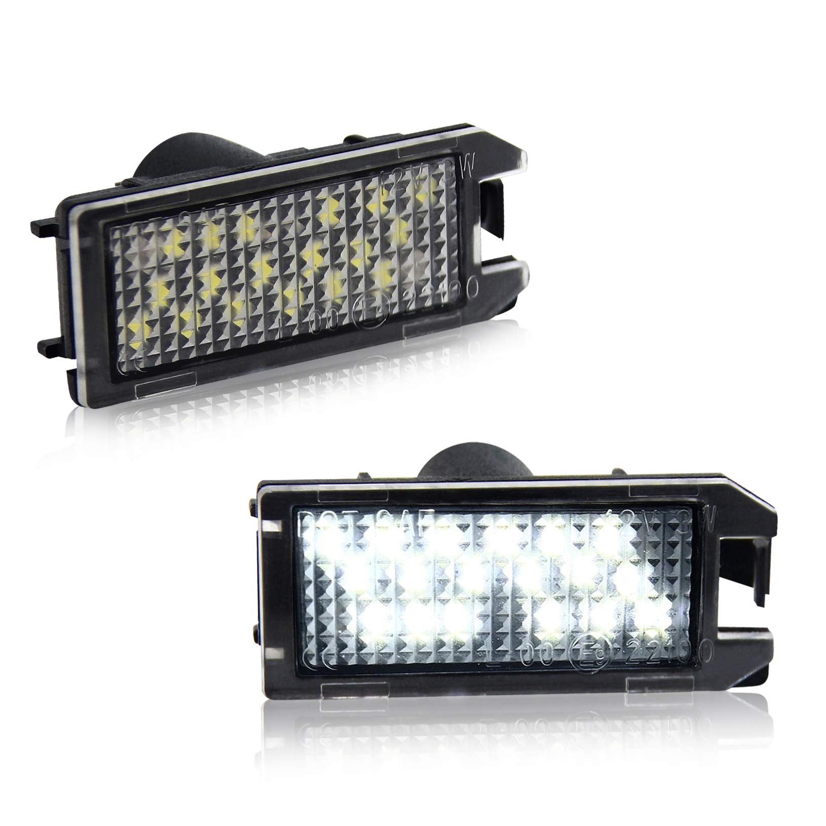D-Lumina Led License Plate Light Tag Lamp Assembly Compatible With 2013-2019 Fiat 500, Maserati Levante & Dodge Viper, Je-Ep Gra