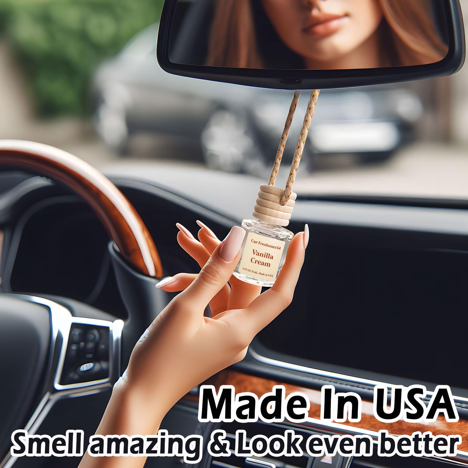 Burst Bird Vanilla Cream Car Air Freshener, Oil Diffuser, 0.27 Fl Oz (2 Pack), White, Model V54, Long Lasting Fragrance