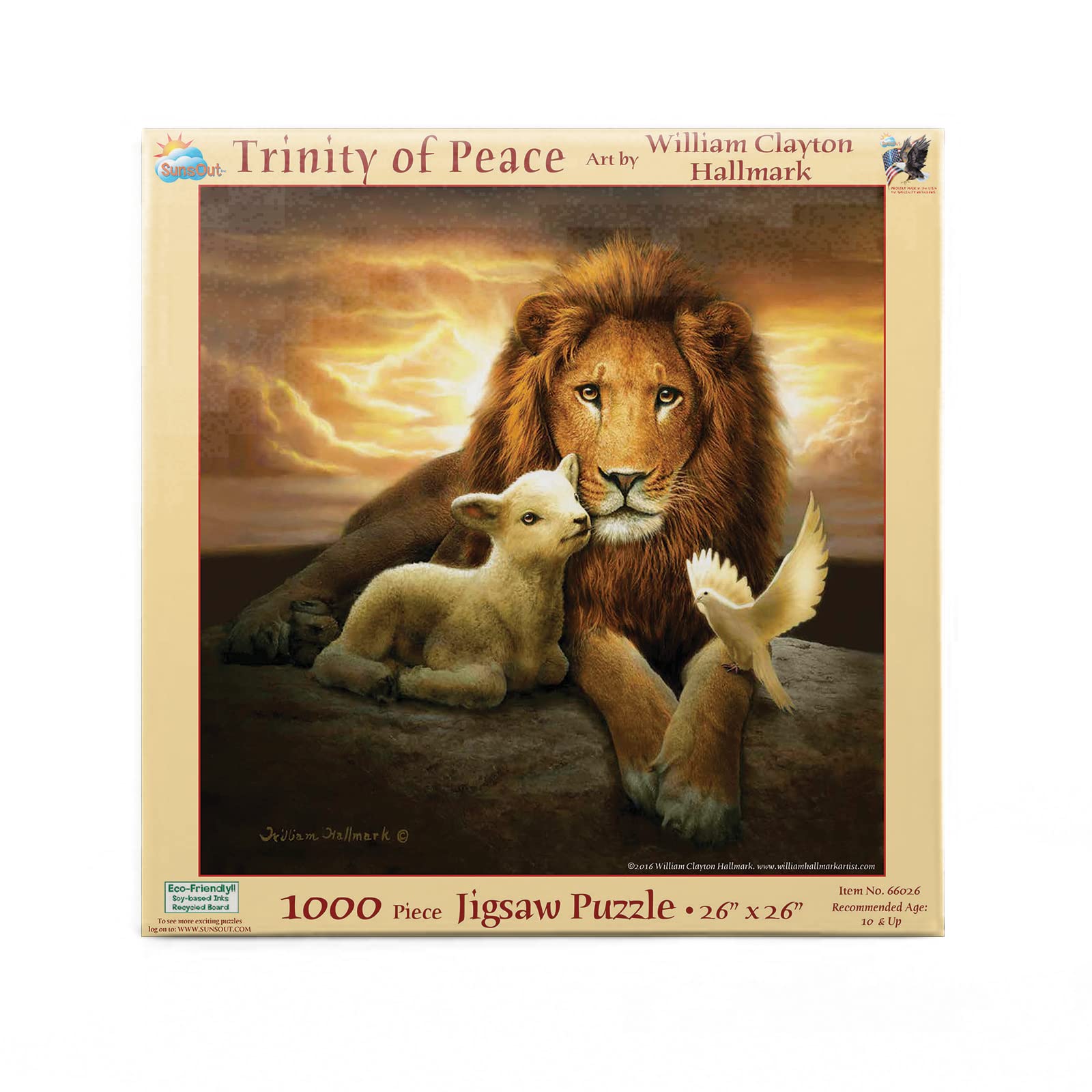 Sunsout Inc - Trinity Of Peace - 1000 Pc Jigsaw Puzzle By Artist: William Clayton Hallmark - Finished Size 26'' X 26'' Animals -