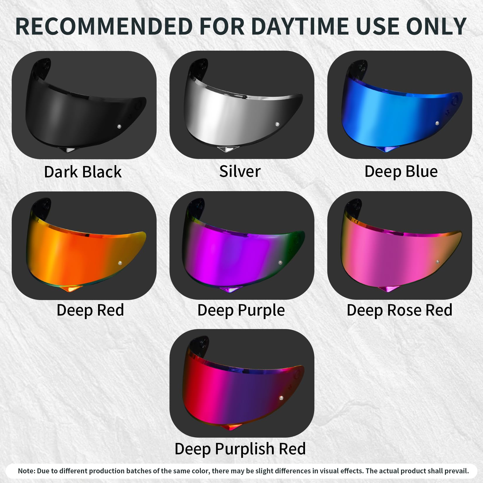PSLER HJ-34P Visor - HJ-34P Visor Tinted C10 Helmet Visor Pinlock-Ready Face Shield for HJ-34P C10,Deep Black