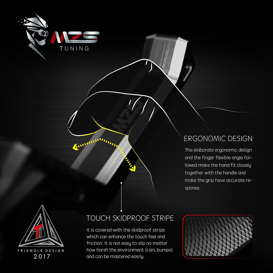 Mzs Black Motorcycle Brake Clutch Levers Short Compatible With Bobber, Bonneville T100, Street Triple S/R, Street Twin/Cup/Scram