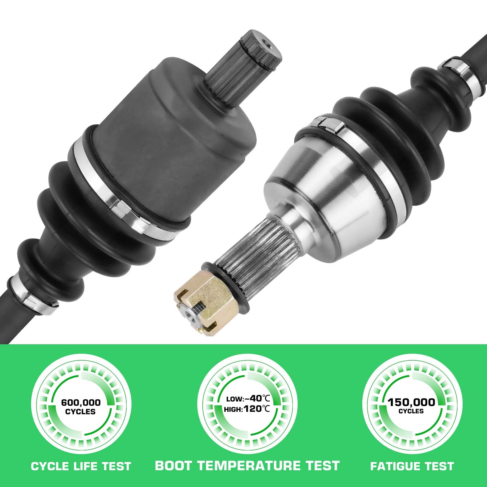 Youxmoto Front Left/Right Cv Axle Fit For Polaris Ranger Rzr 800 (Eps Le) 2008-2014; For Rzr 570 2014-2020; 4340 Chromoly Steel