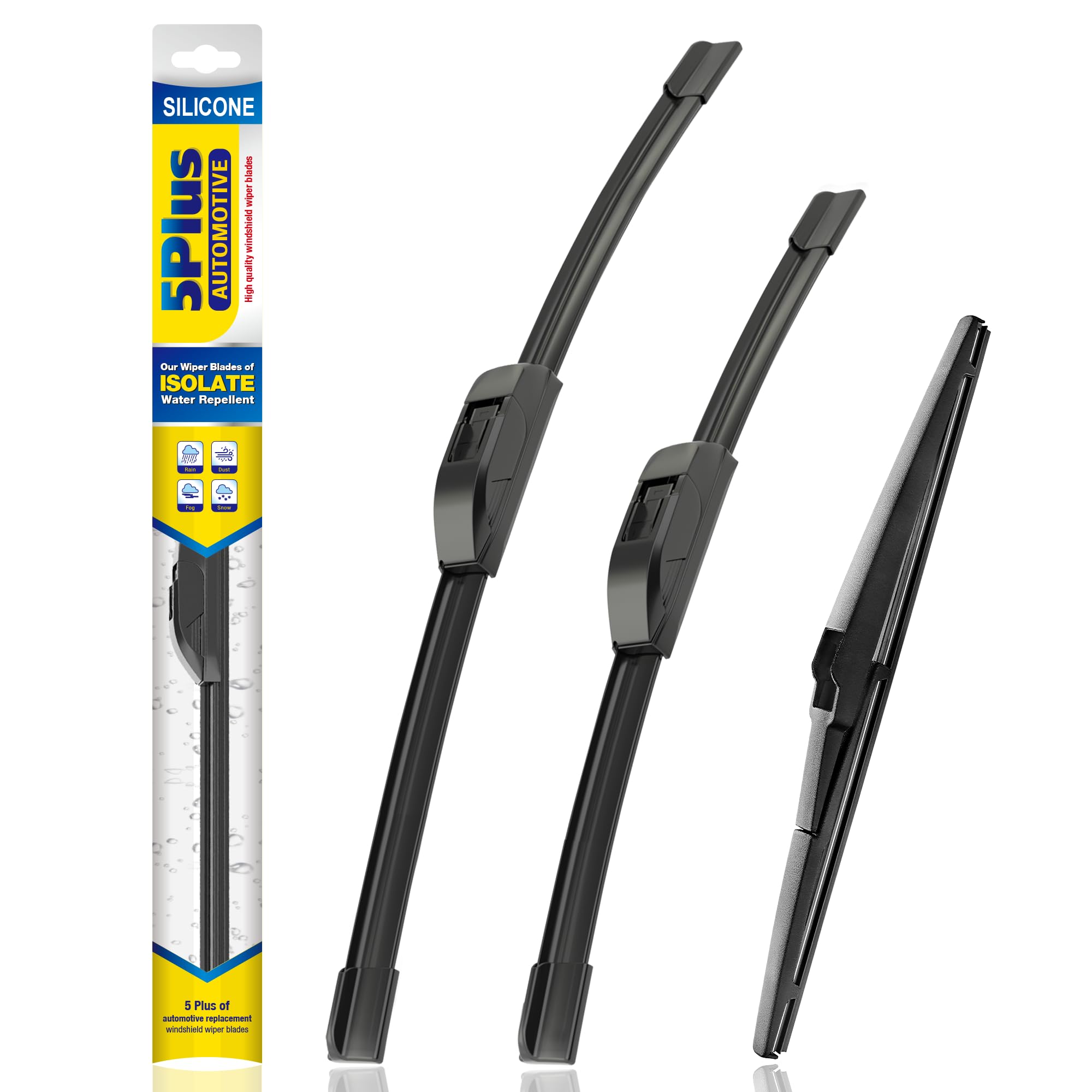 5 Plus Silicone Windshield Wipers Replacement For 2008-2020 Dodge Journey Wiper Blades(Set Of 3),Automotive Replacement Windshie