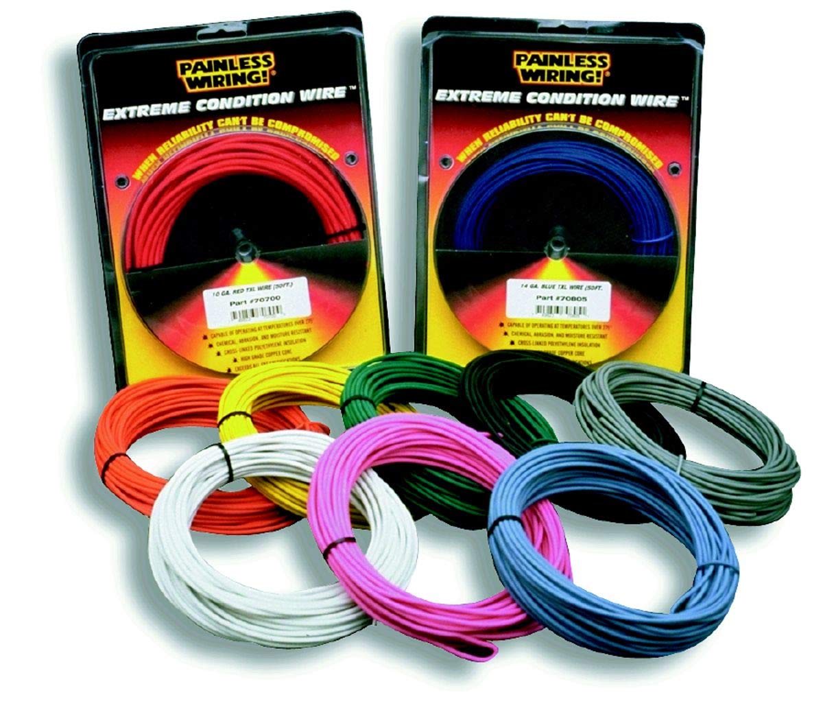 Painless Performance 71855 18-Gauge Green Txl Wire W/Black Stripe (25' Roll)