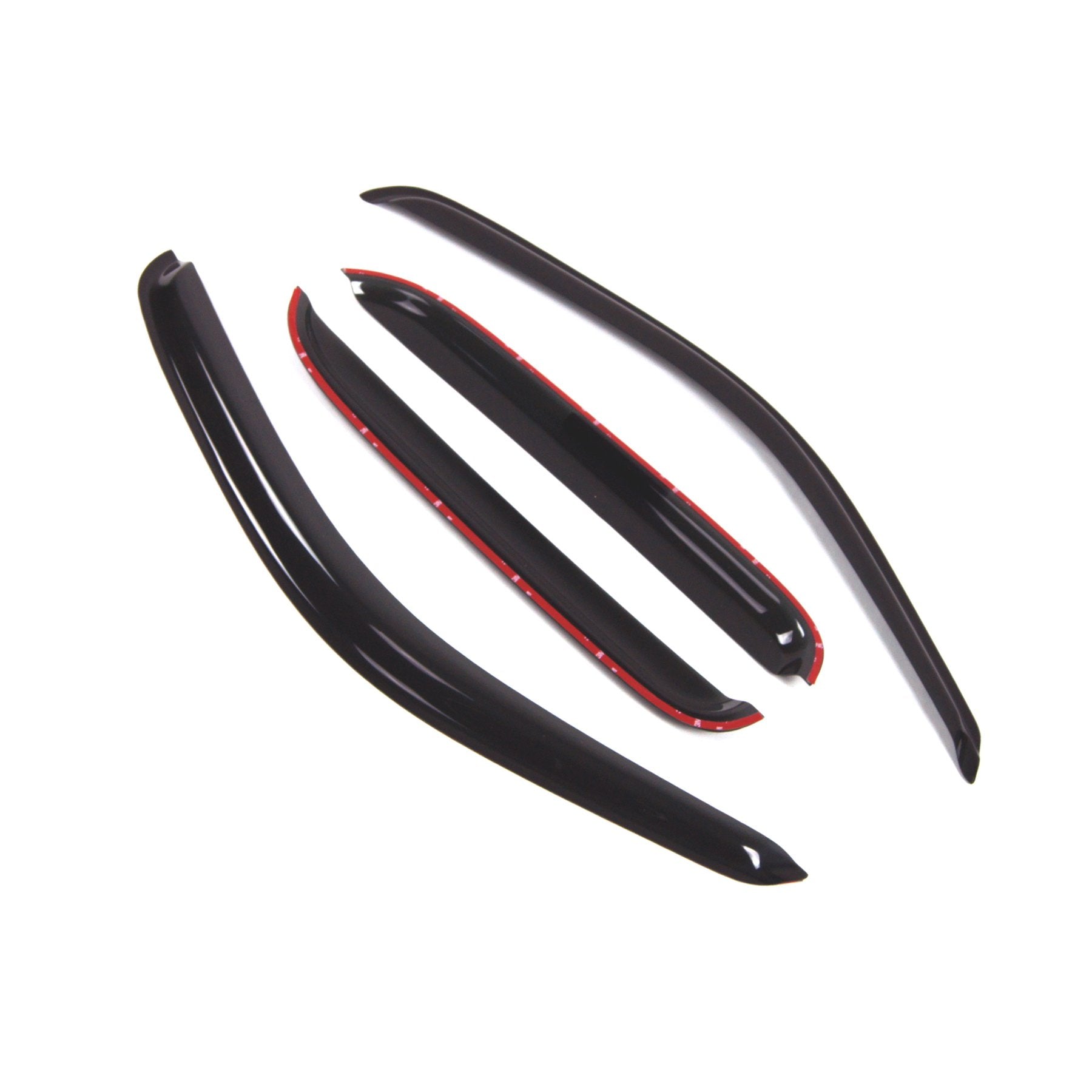 Tuningpros Outside Mount Window Vent Visors Rain Guards Compatible With Toyota Tacoma Double 2000-2004 | Side Window Wind Deflec