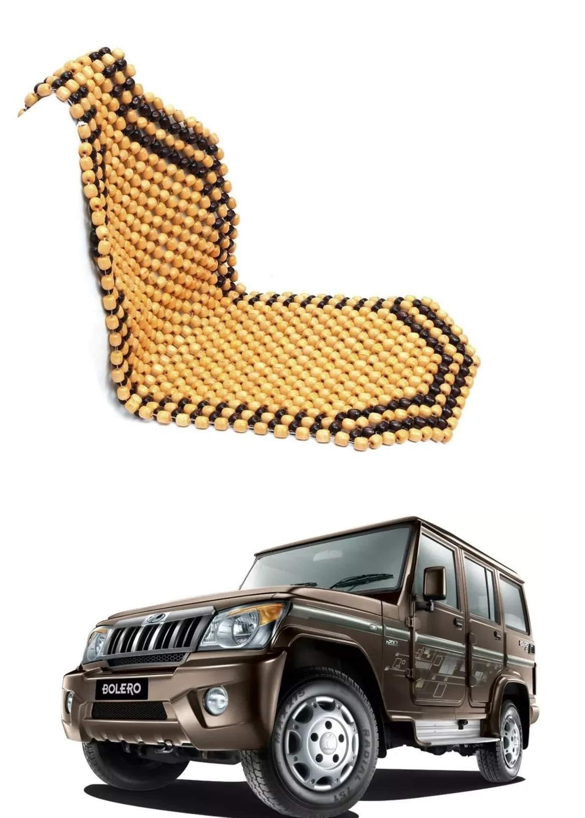 AUTOADDICT Auto Addict Car Seat Wooden Bead Seat Covers for Mahindra Bolero