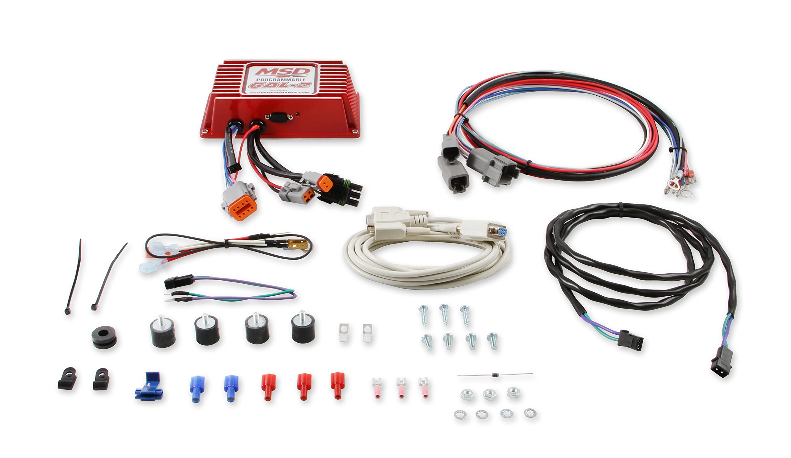 MSD 6530 Digital Programmable 6AL-2 Ignition Control Unit, Red, Plastic, No Size