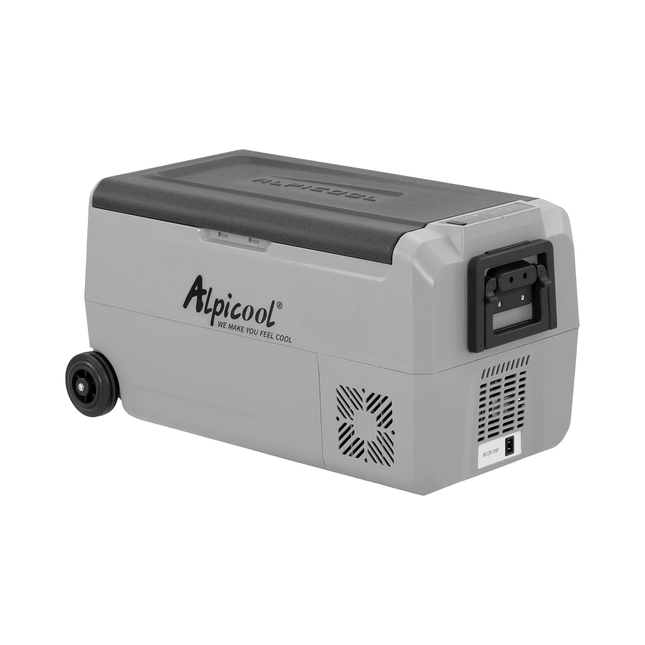Alpicool T36 Dual Temperature Control 12 Volt Refrigerator 38 Quart Portable Car Fridge Freezer (-4F~68F) For Truck, Rv, Boat, C